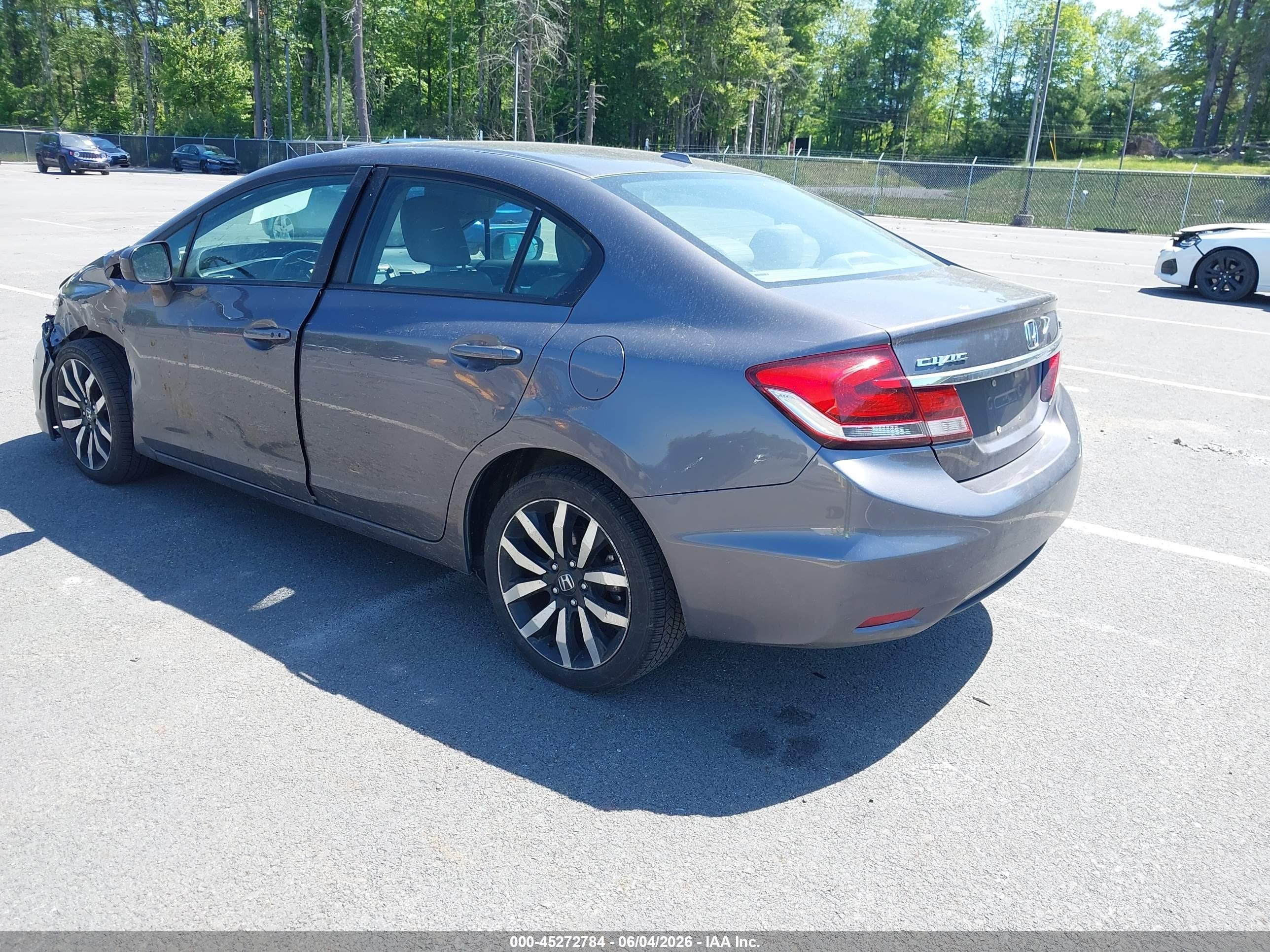 2015 Honda Civic Ex-l Gray vin: 19XFB2F96FE253278
