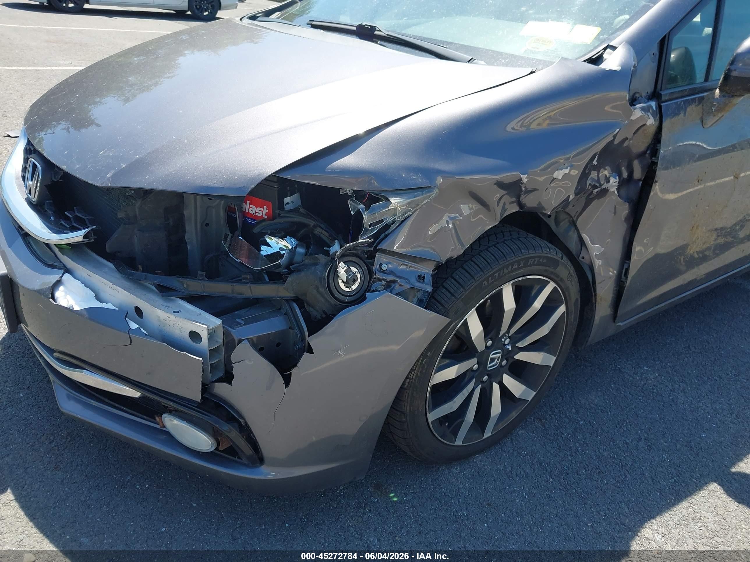2015 Honda Civic Ex-l Gray vin: 19XFB2F96FE253278