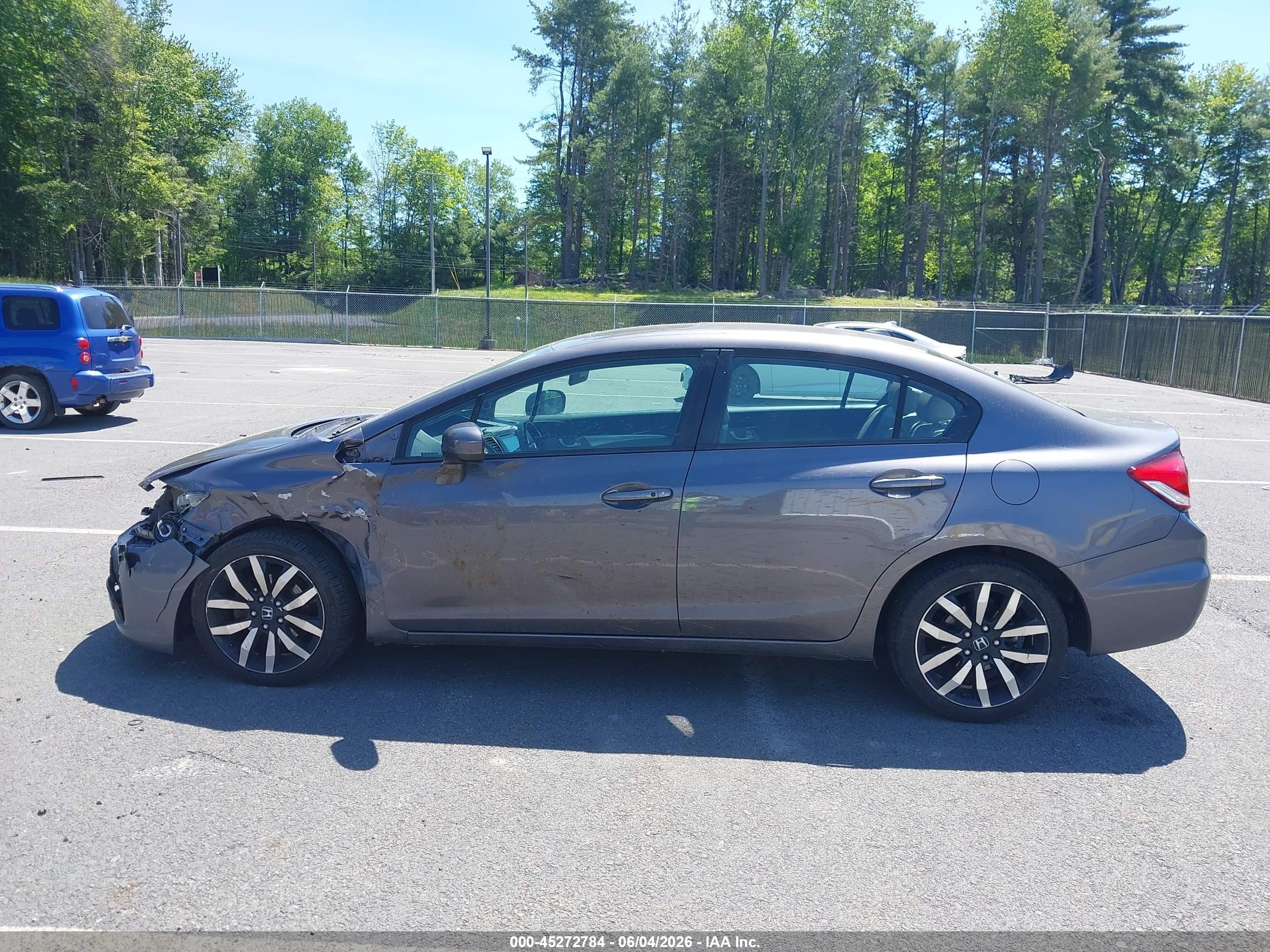2015 Honda Civic Ex-l Gray vin: 19XFB2F96FE253278