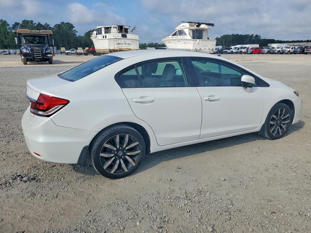 2015 Honda Civic Exl White vin: 19XFB2F96FE254981