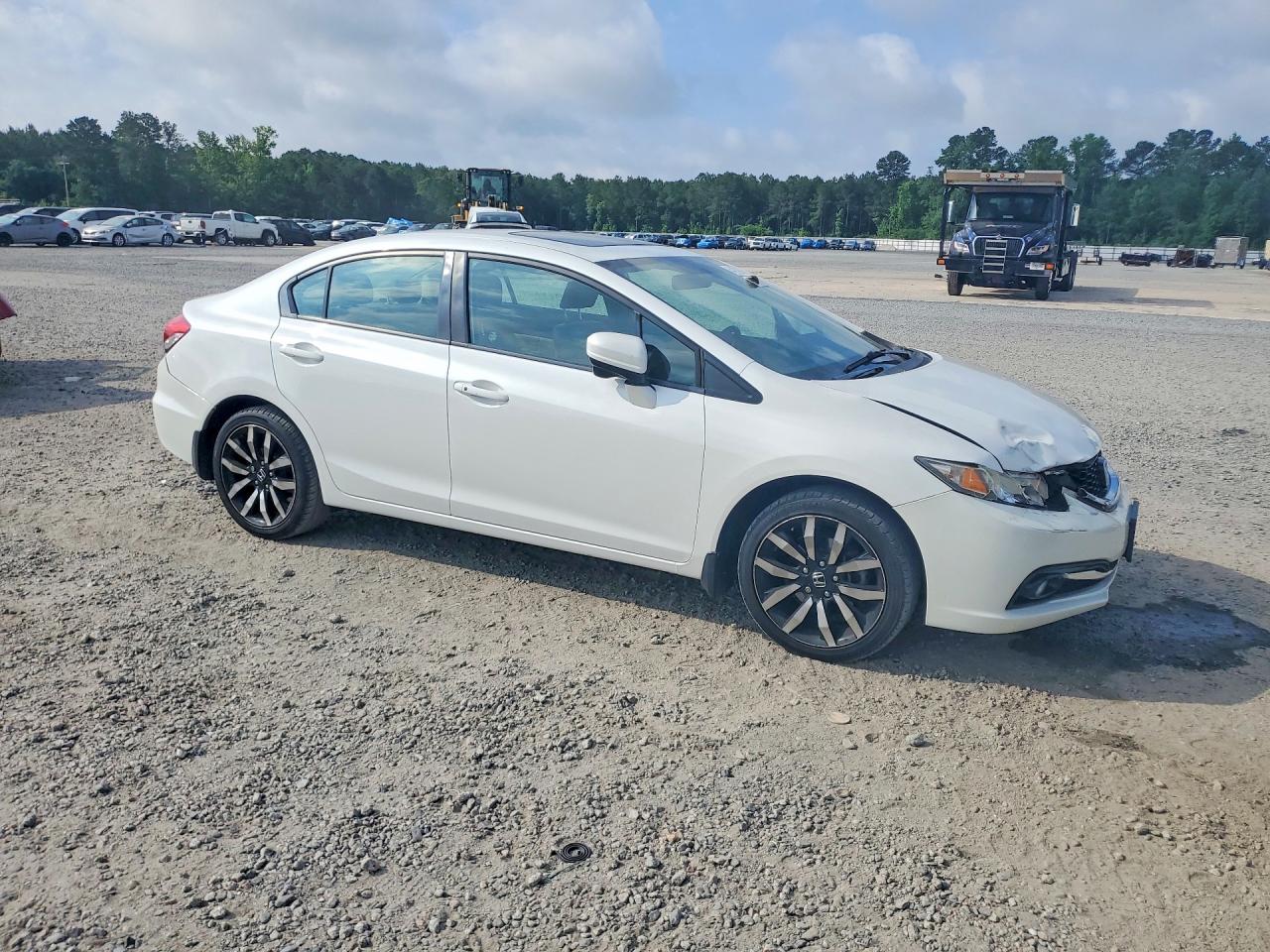 2015 Honda Civic Exl White vin: 19XFB2F96FE254981