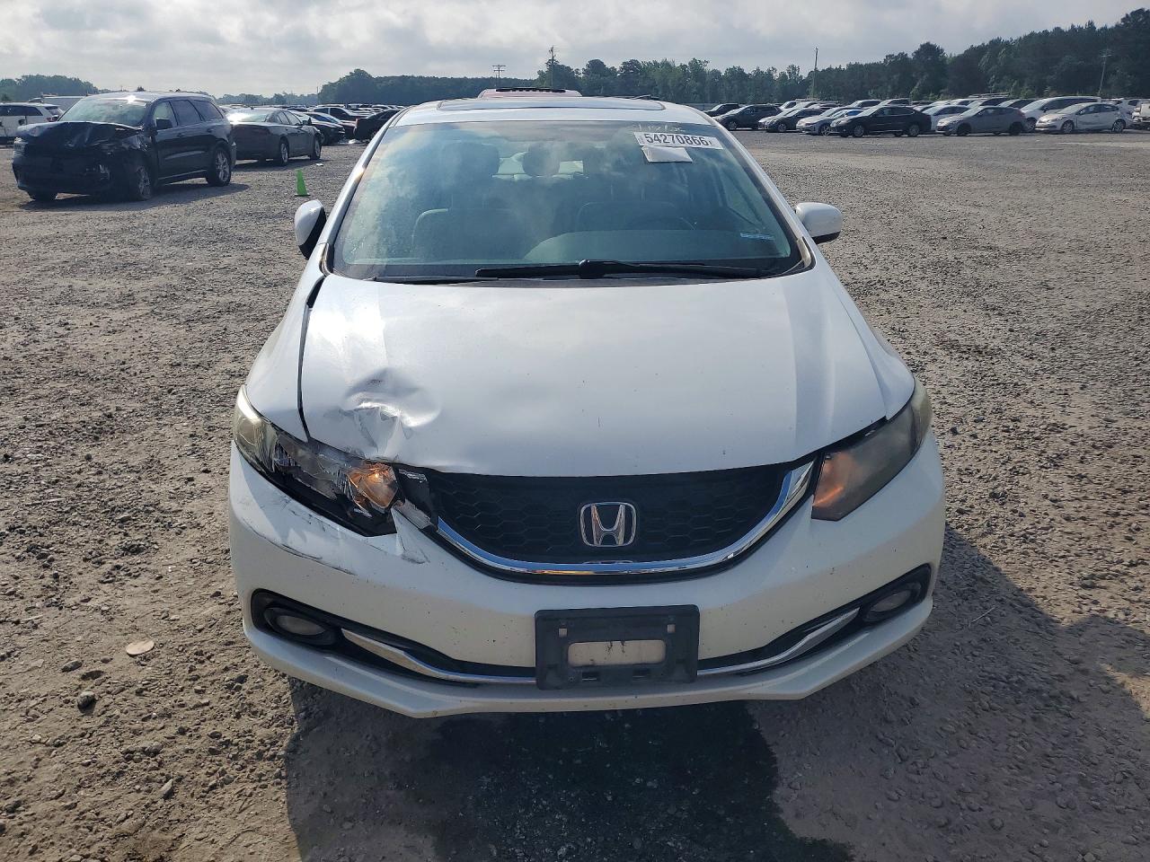 2015 Honda Civic Exl White vin: 19XFB2F96FE254981