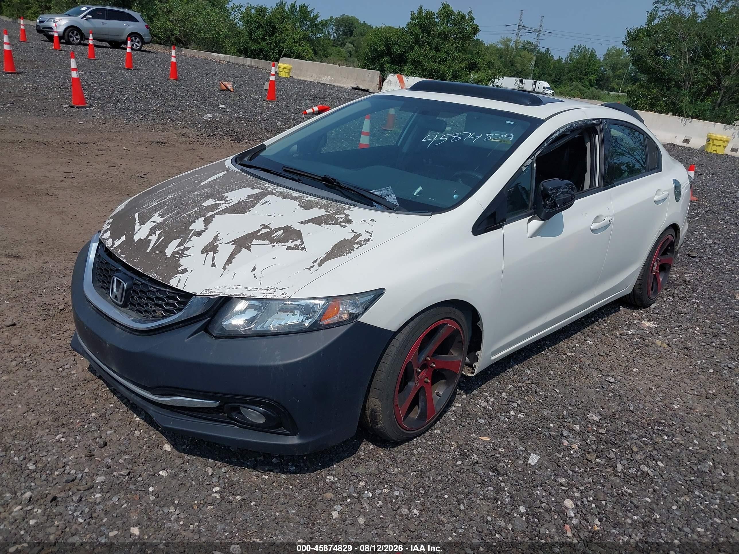 2015 Honda Civic Ex-l White vin: 19XFB2F96FE281372