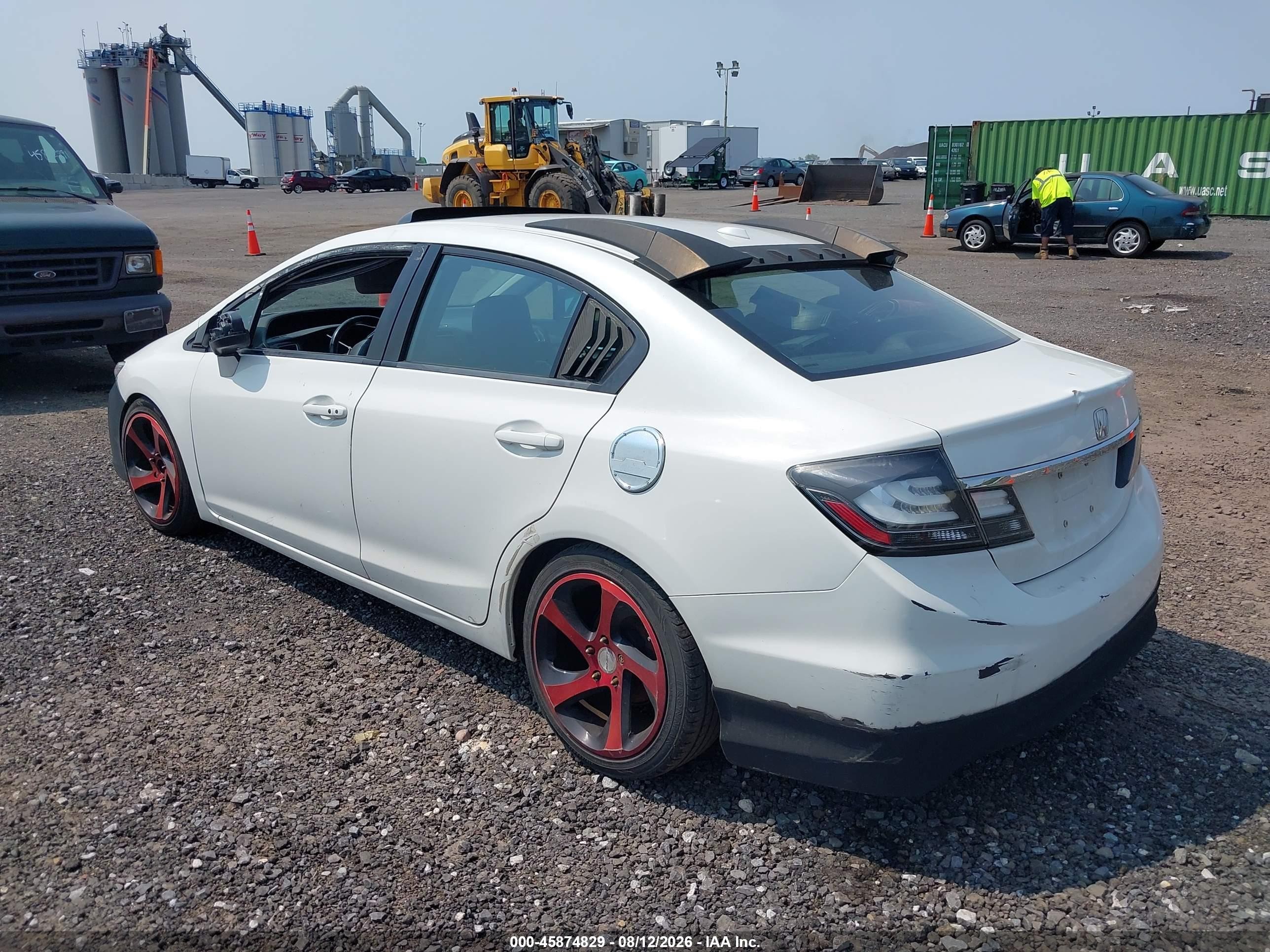 2015 Honda Civic Ex-l White vin: 19XFB2F96FE281372