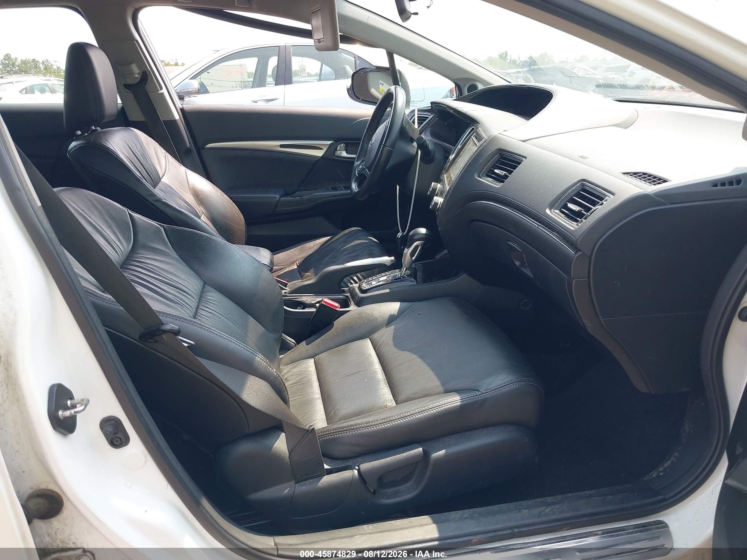 2015 Honda Civic Ex-l White vin: 19XFB2F96FE281372