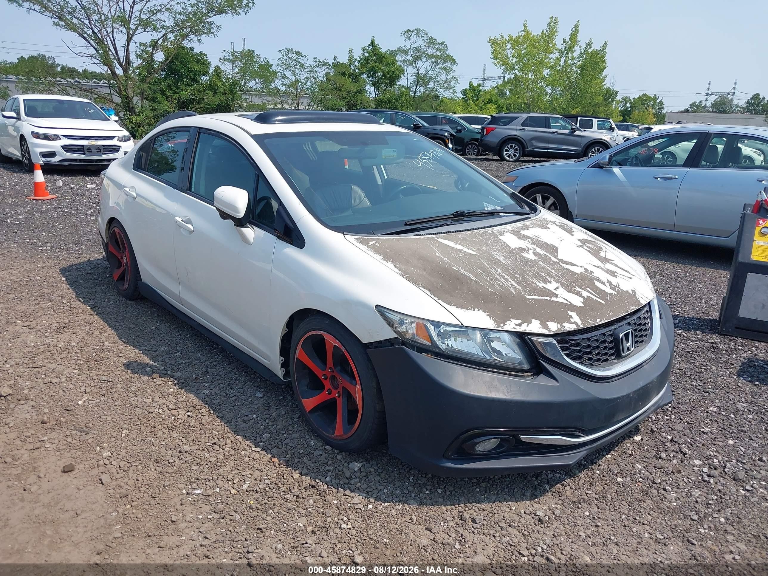 2015 Honda Civic Ex-l White vin: 19XFB2F96FE281372