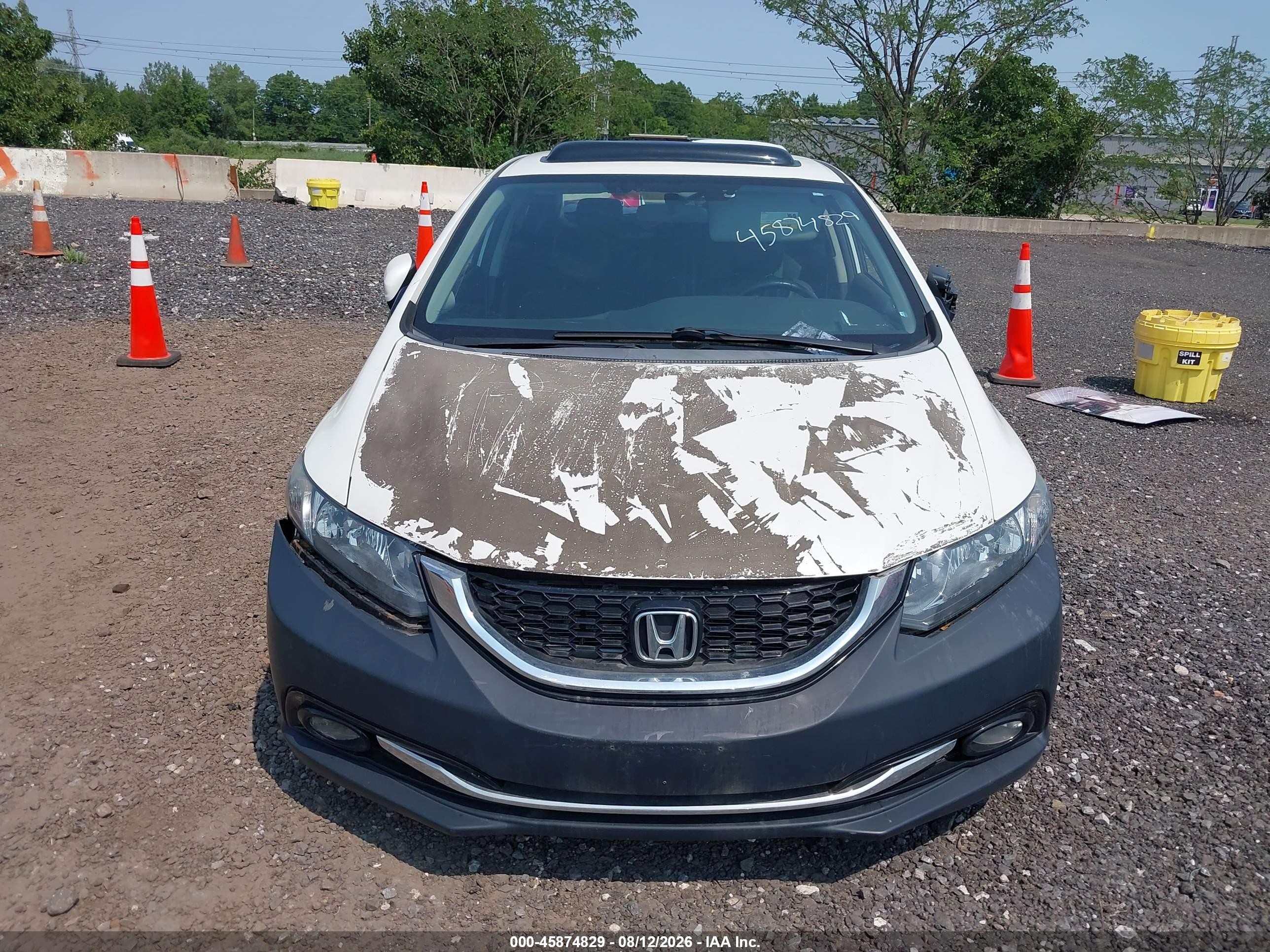 2015 Honda Civic Ex-l White vin: 19XFB2F96FE281372