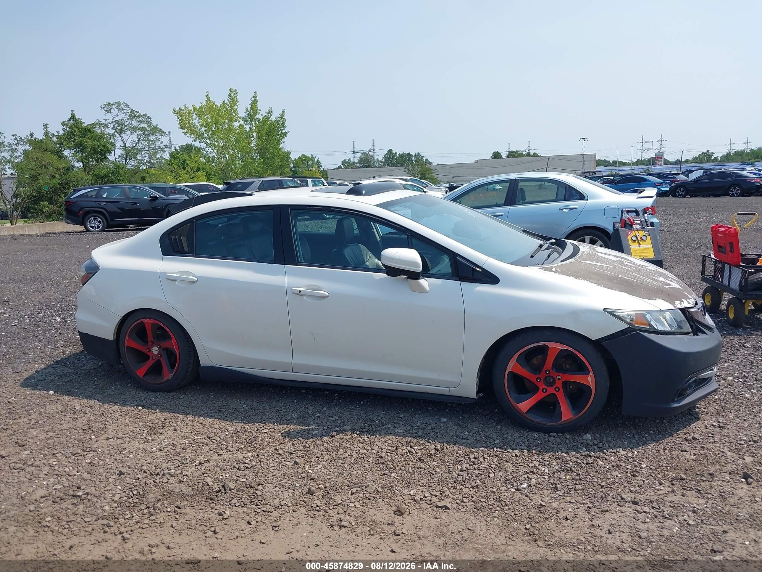 2015 Honda Civic Ex-l White vin: 19XFB2F96FE281372