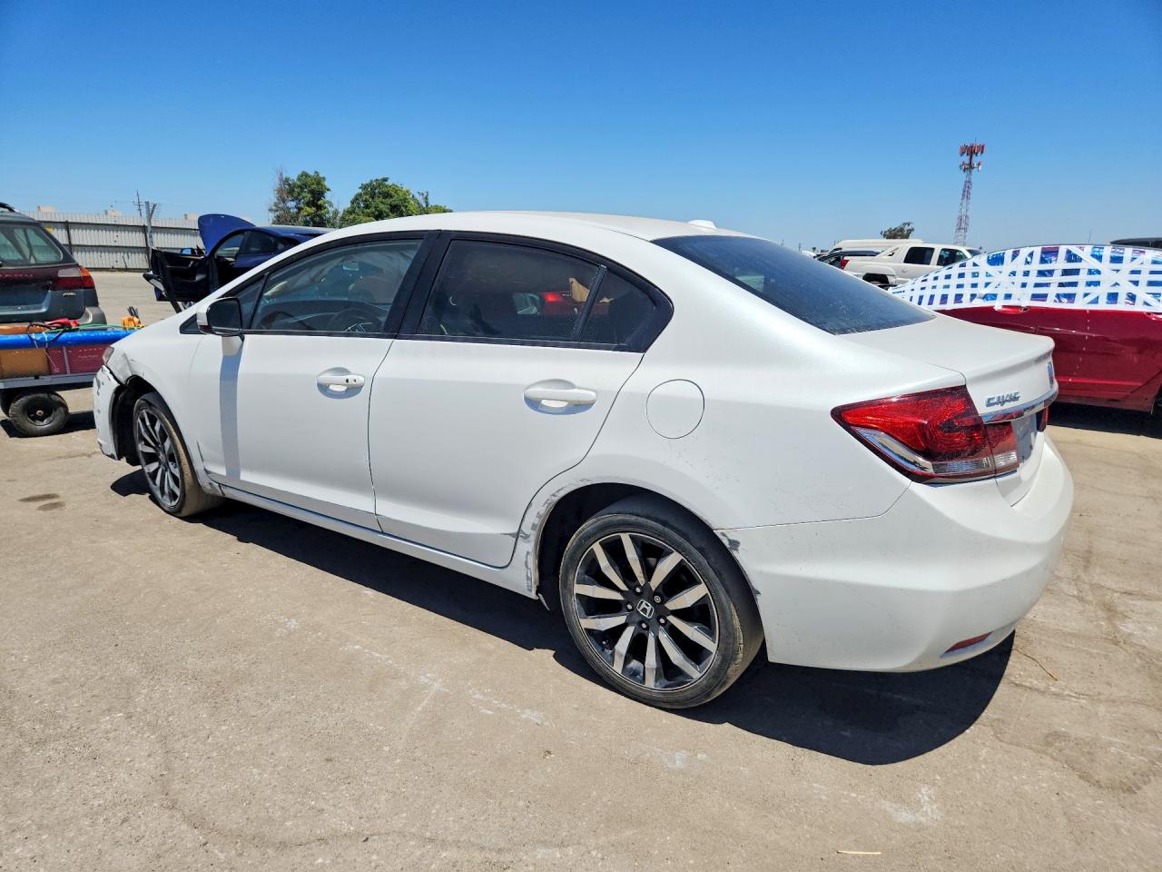 2015 Honda Civic Exl White vin: 19XFB2F96FE284188