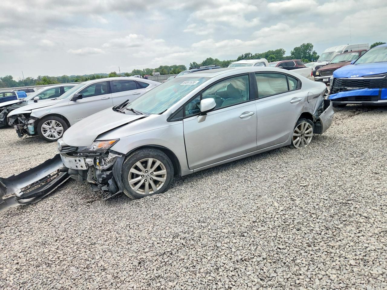 2012 Honda Civic Exl Silver vin: 19XFB2F97CE013877