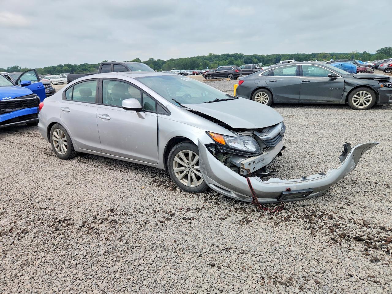 2012 Honda Civic Exl Silver vin: 19XFB2F97CE013877