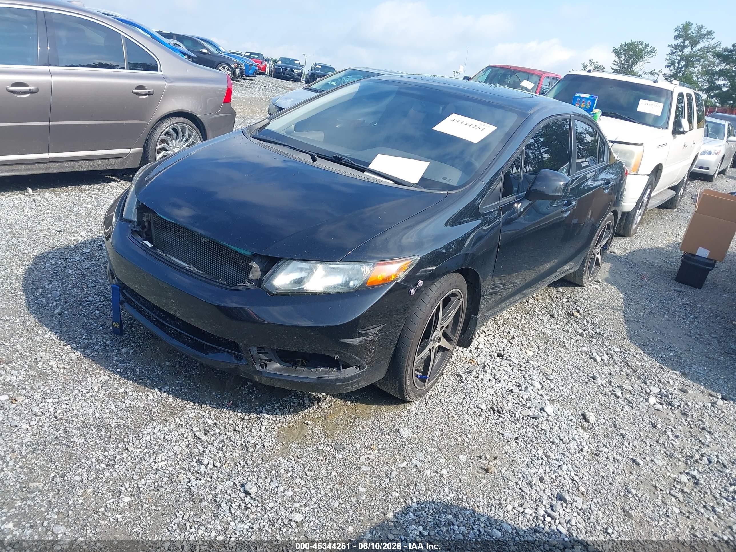 2012 Honda Civic Ex-l Black vin: 19XFB2F97CE048547