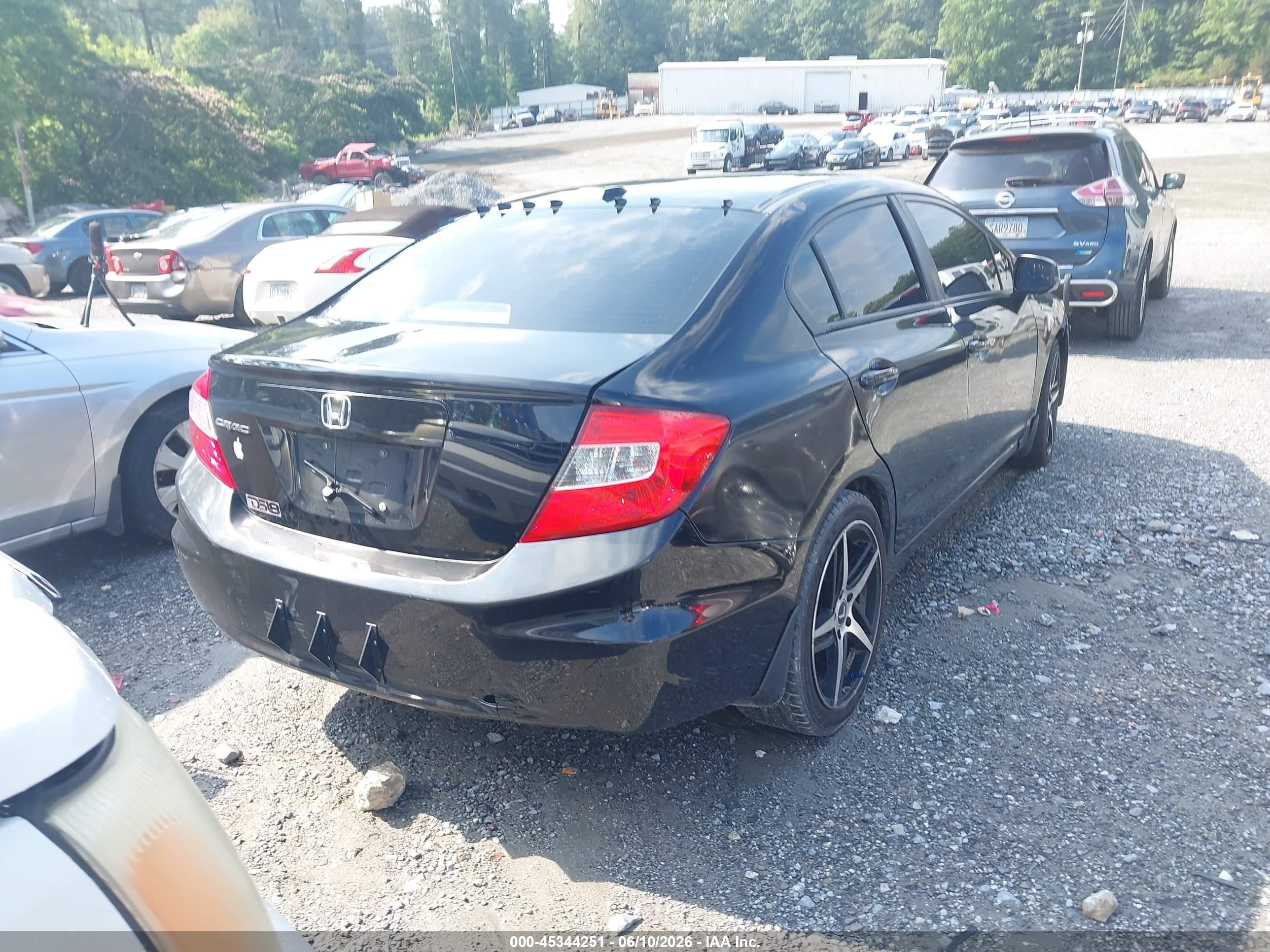 2012 Honda Civic Ex-l Black vin: 19XFB2F97CE048547