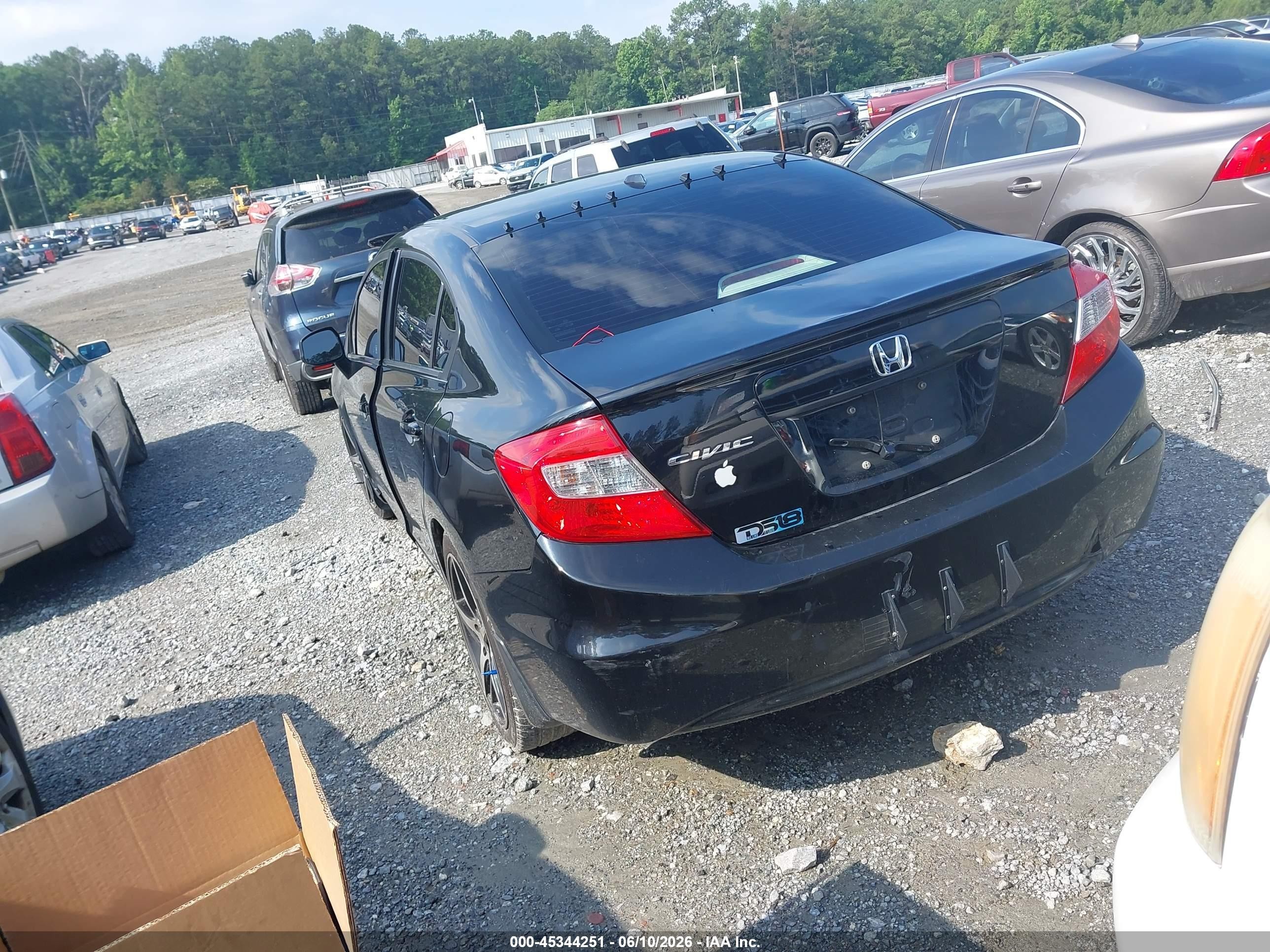 2012 Honda Civic Ex-l Black vin: 19XFB2F97CE048547