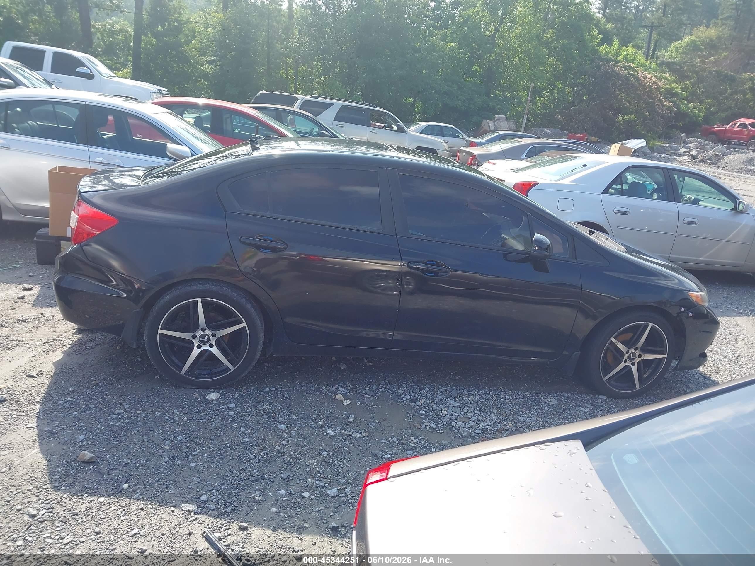 2012 Honda Civic Ex-l Black vin: 19XFB2F97CE048547