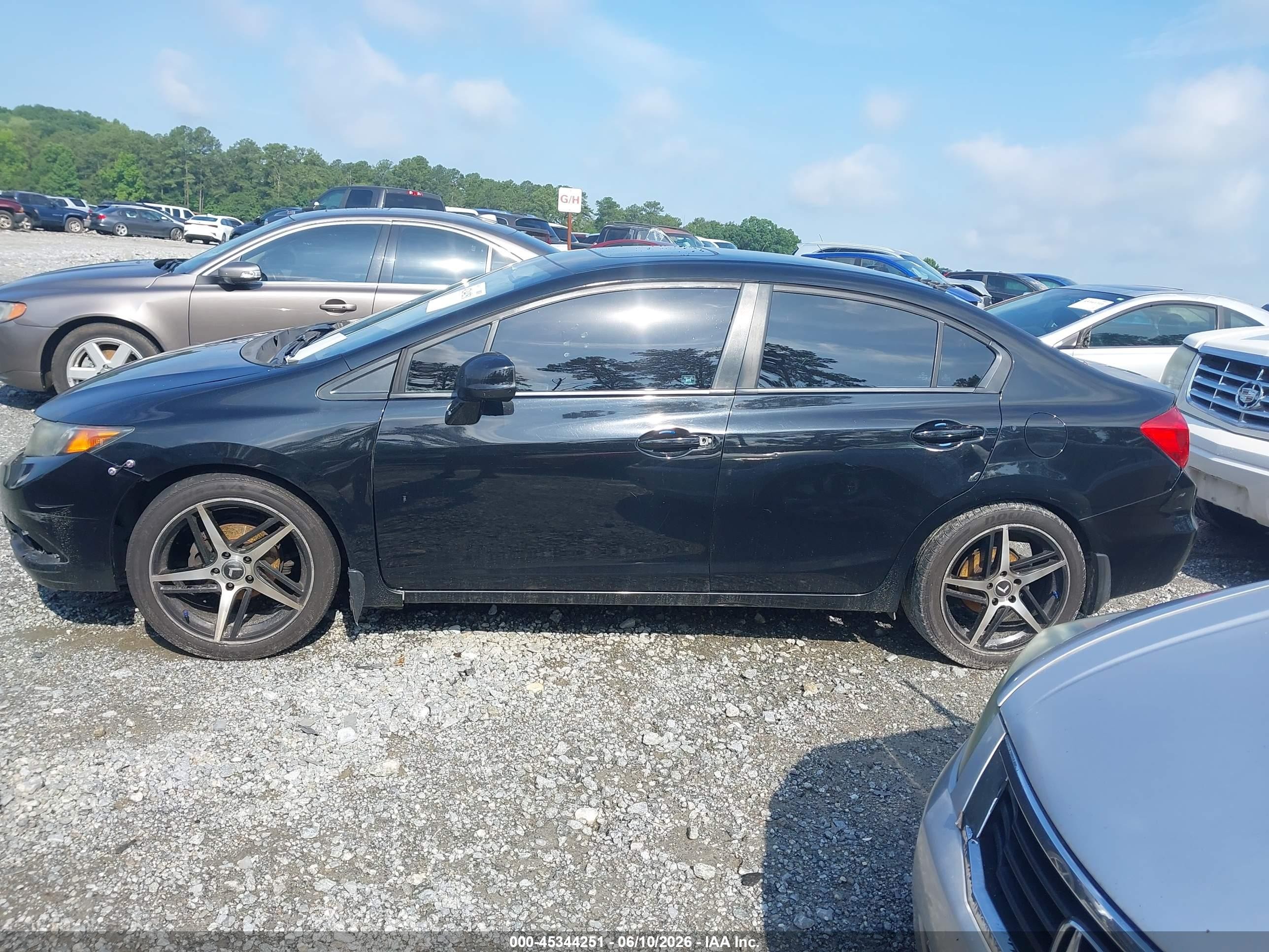 2012 Honda Civic Ex-l Black vin: 19XFB2F97CE048547