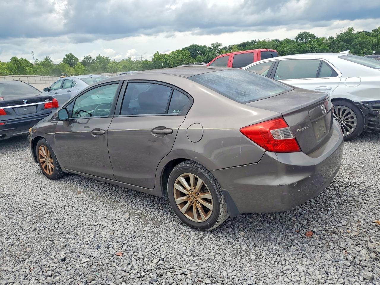 2012 Honda Civic Exl Gray vin: 19XFB2F97CE048872