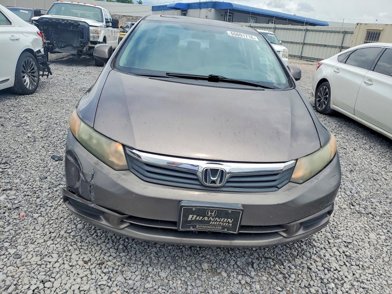 2012 Honda Civic Exl Gray vin: 19XFB2F97CE048872
