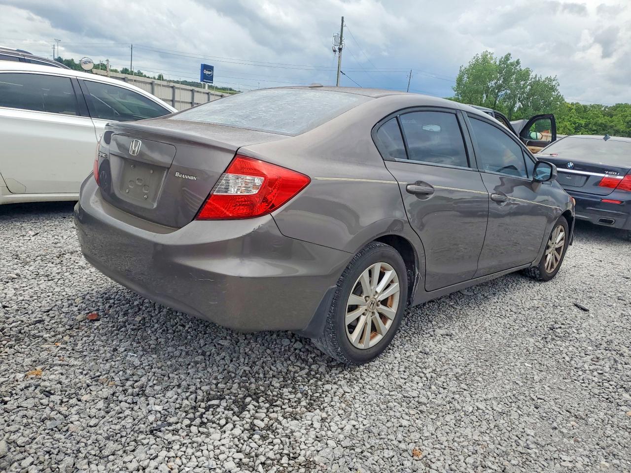 2012 Honda Civic Exl Gray vin: 19XFB2F97CE048872