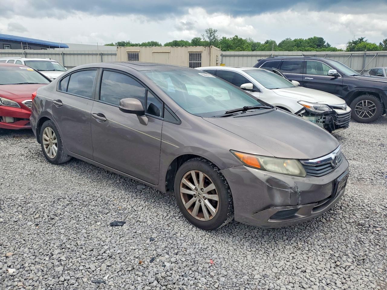 2012 Honda Civic Exl Gray vin: 19XFB2F97CE048872