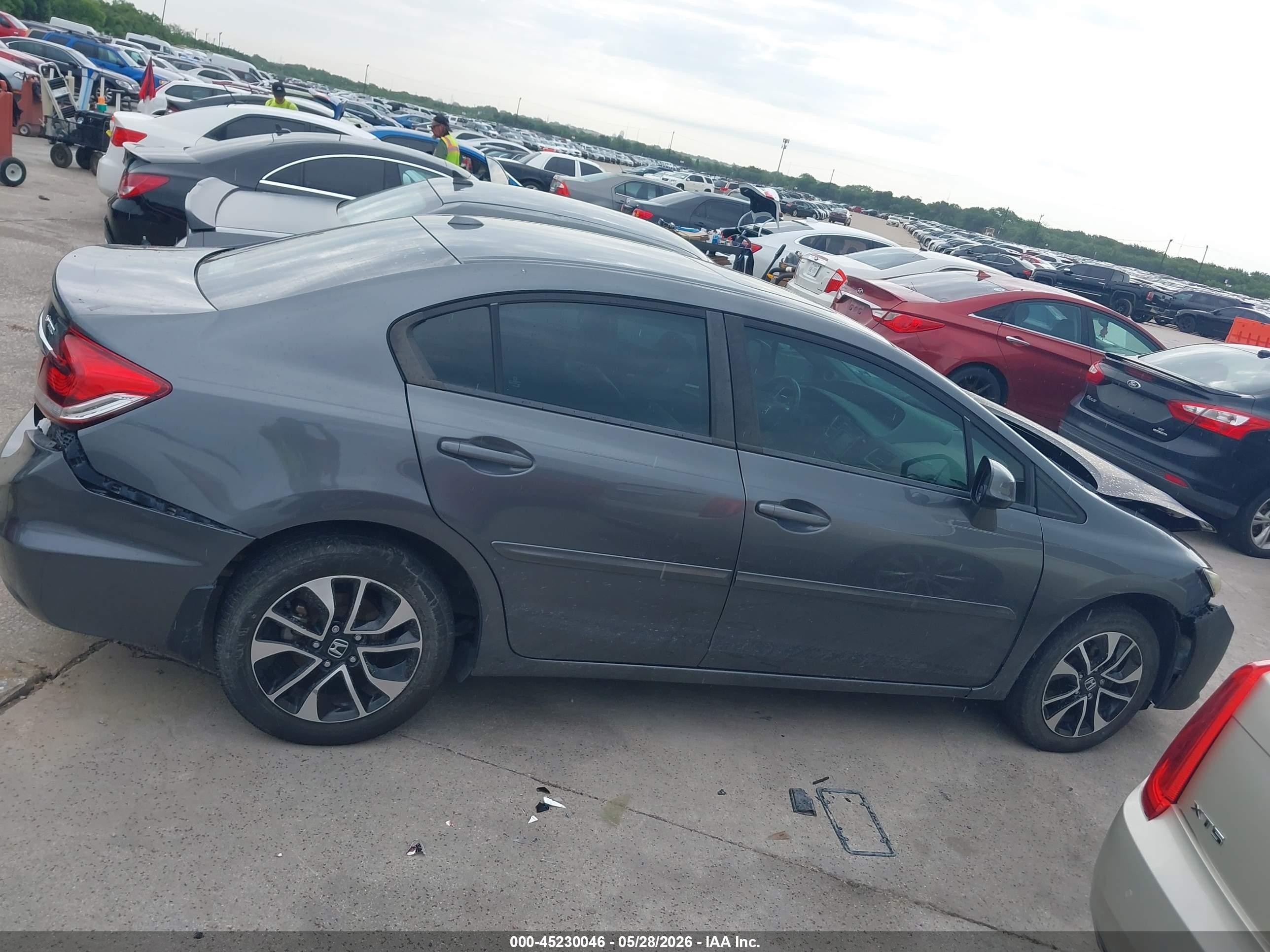 2013 Honda Civic Ex-l Серый vin: 19XFB2F97DE006977