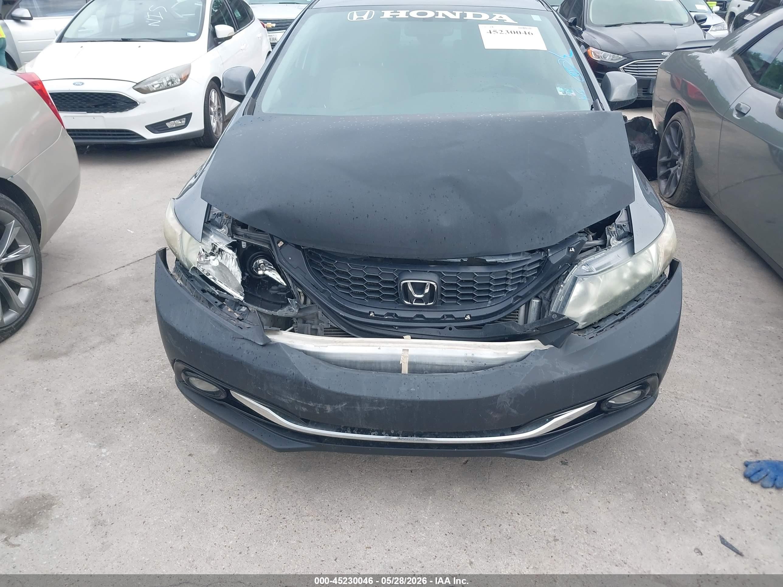 2013 Honda Civic Ex-l Серый vin: 19XFB2F97DE006977