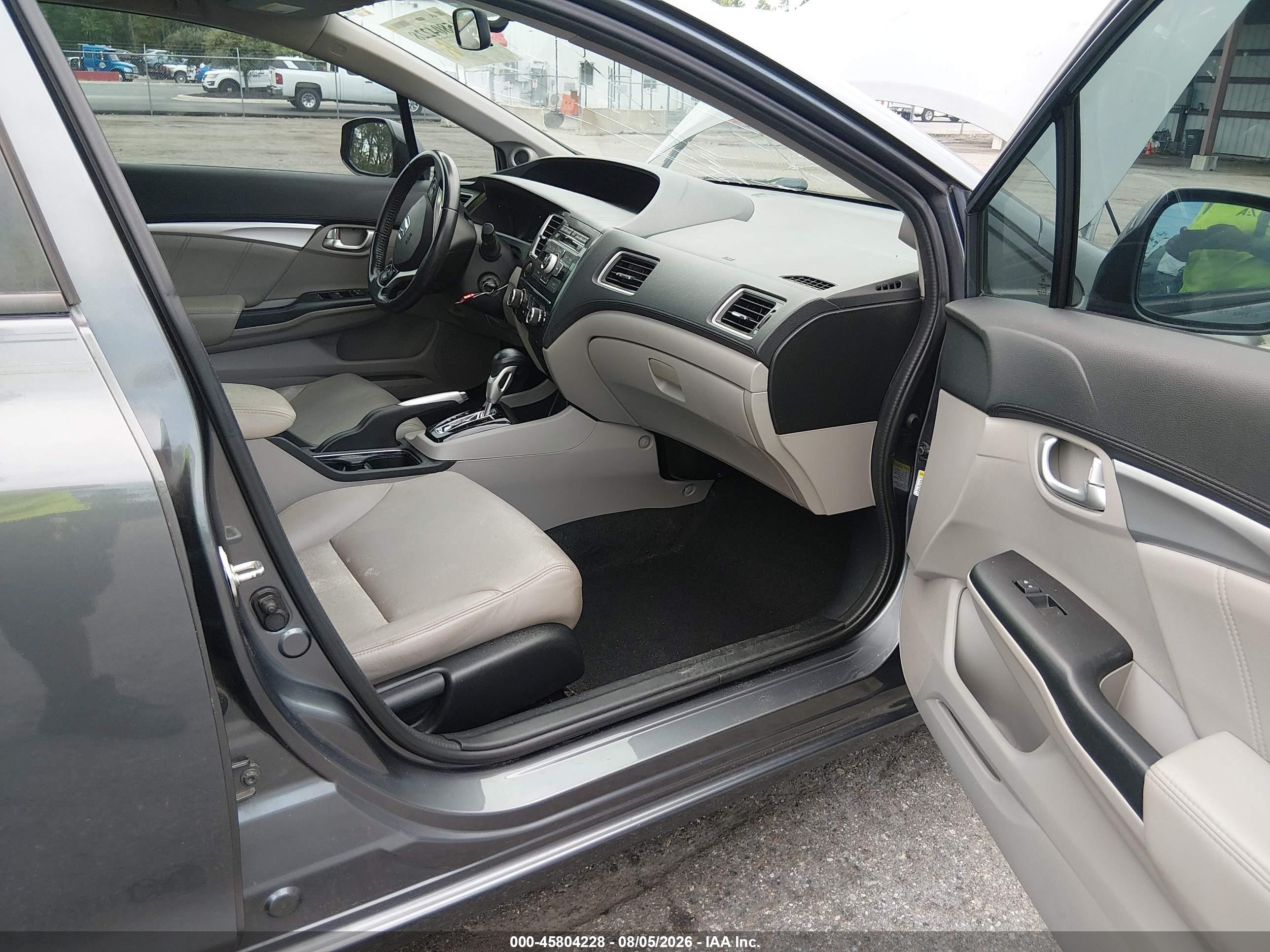 2013 Honda Civic Ex-l Gray vin: 19XFB2F97DE018871
