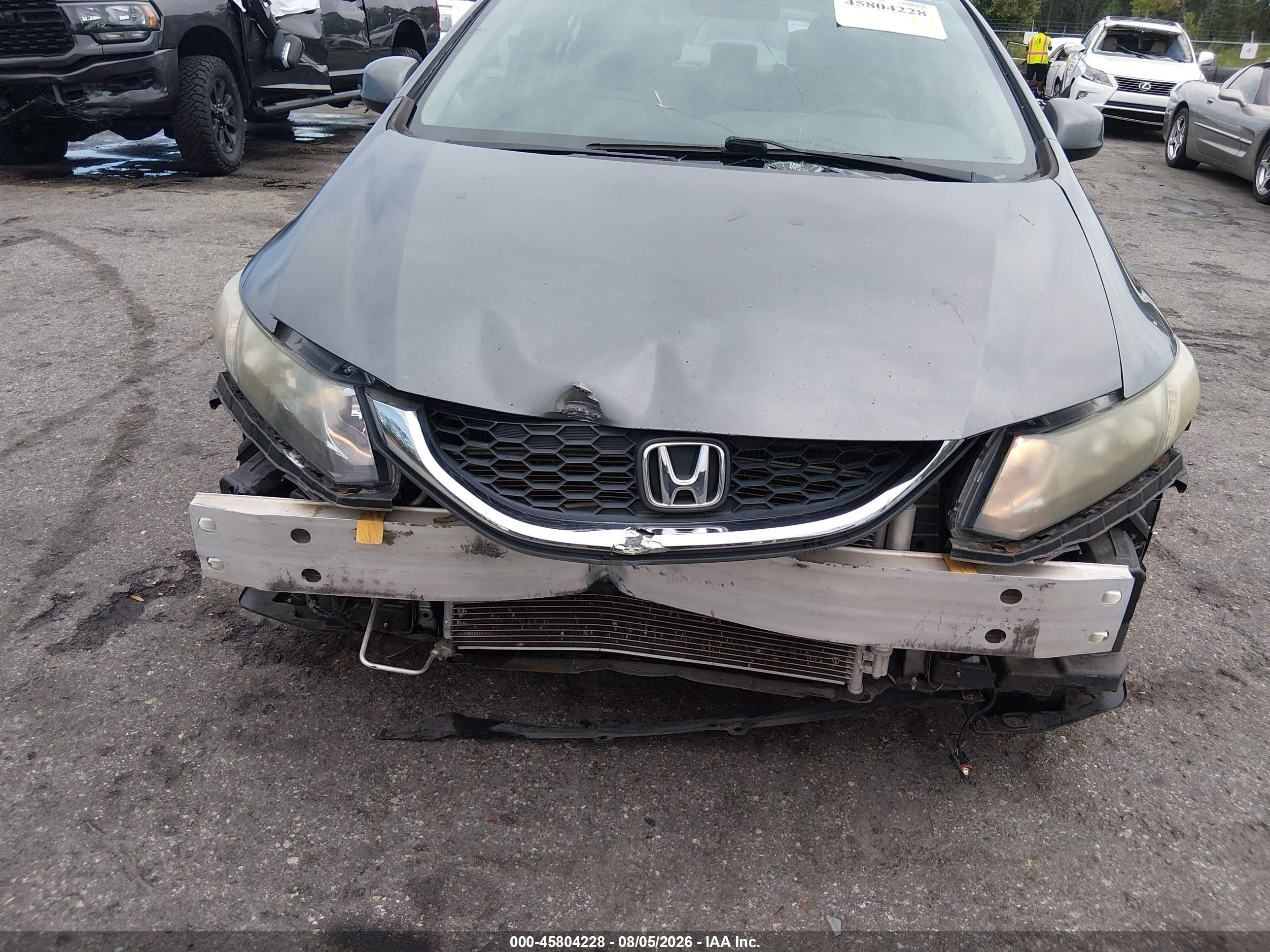 2013 Honda Civic Ex-l Gray vin: 19XFB2F97DE018871