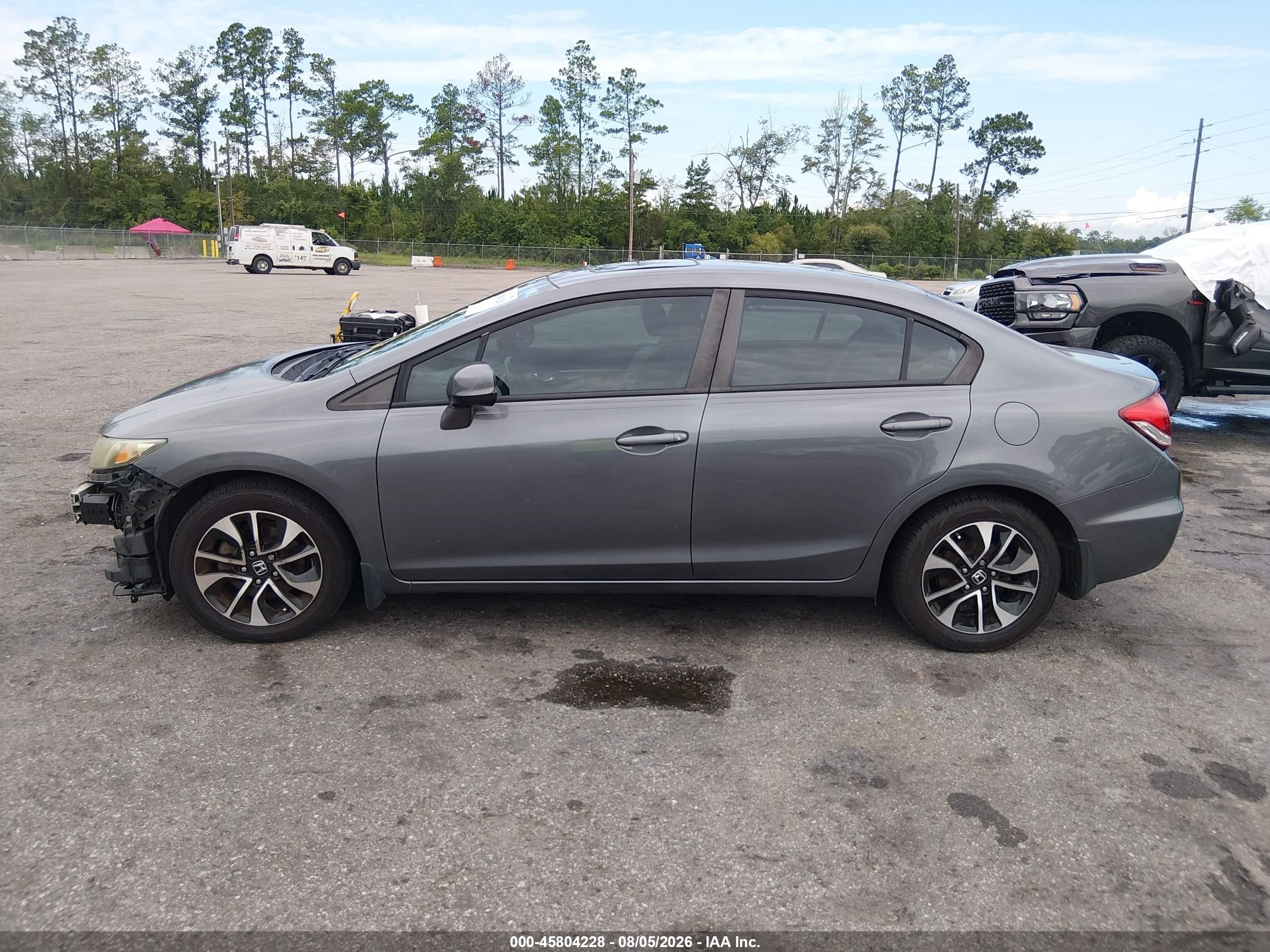 2013 Honda Civic Ex-l Gray vin: 19XFB2F97DE018871