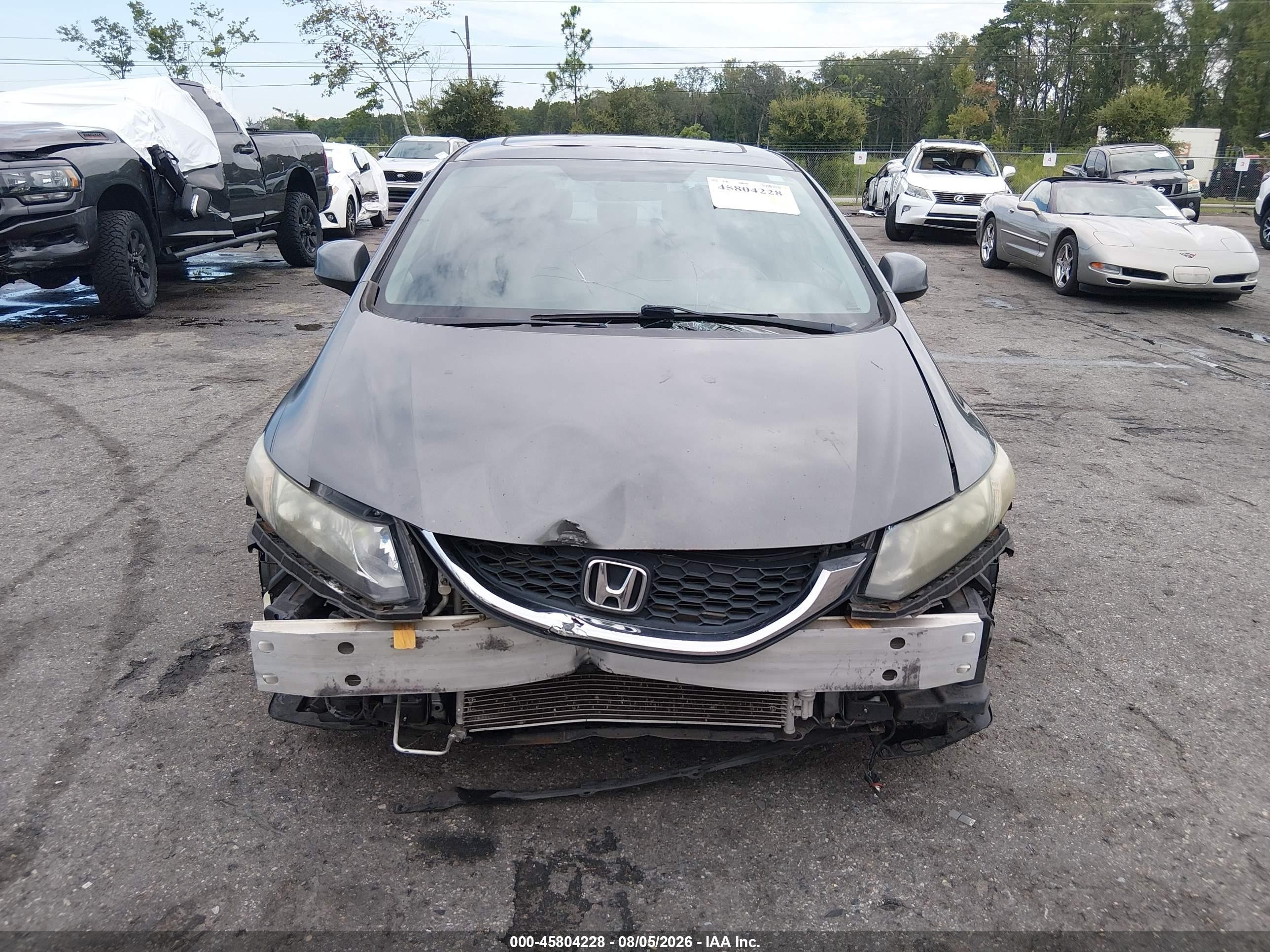 2013 Honda Civic Ex-l Gray vin: 19XFB2F97DE018871
