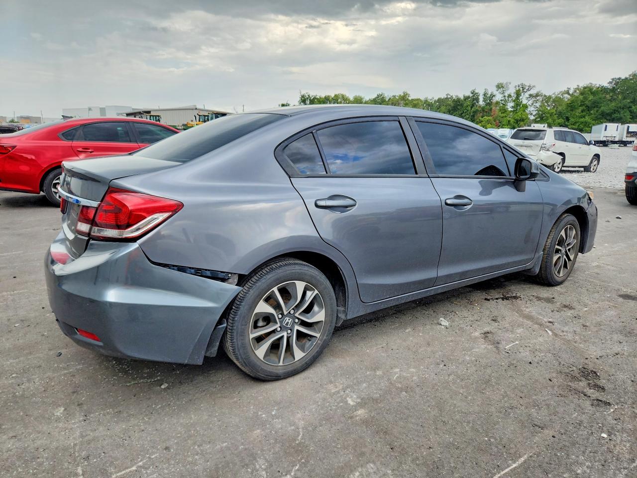 2013 Honda Civic Exl Gray vin: 19XFB2F97DE045665