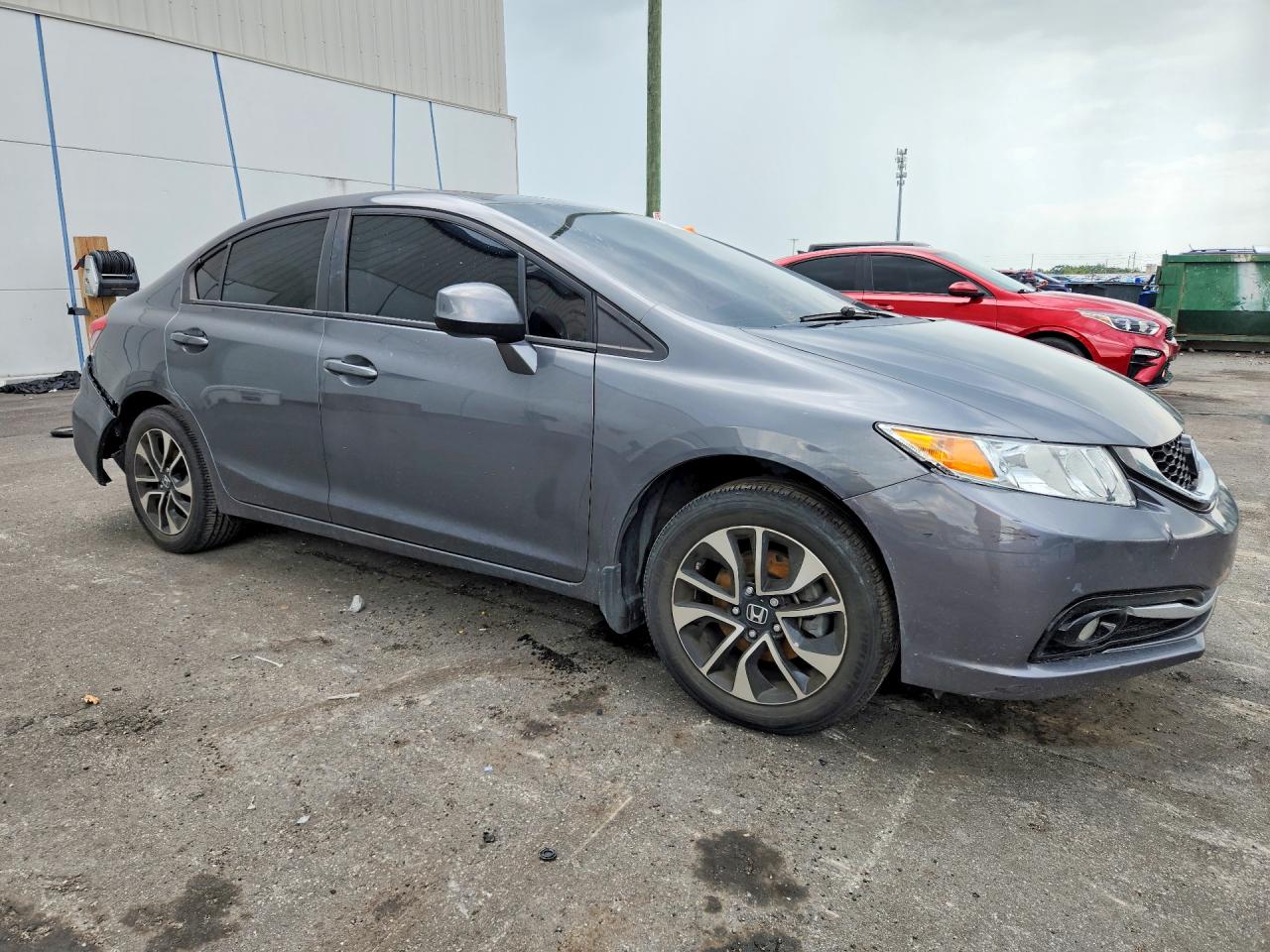 2013 Honda Civic Exl Gray vin: 19XFB2F97DE045665