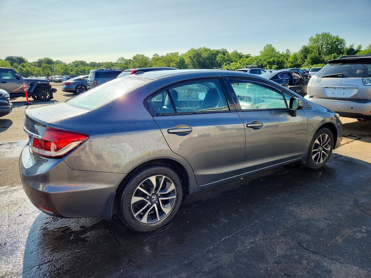 2013 Honda Civic Exl Gray vin: 19XFB2F97DE090587