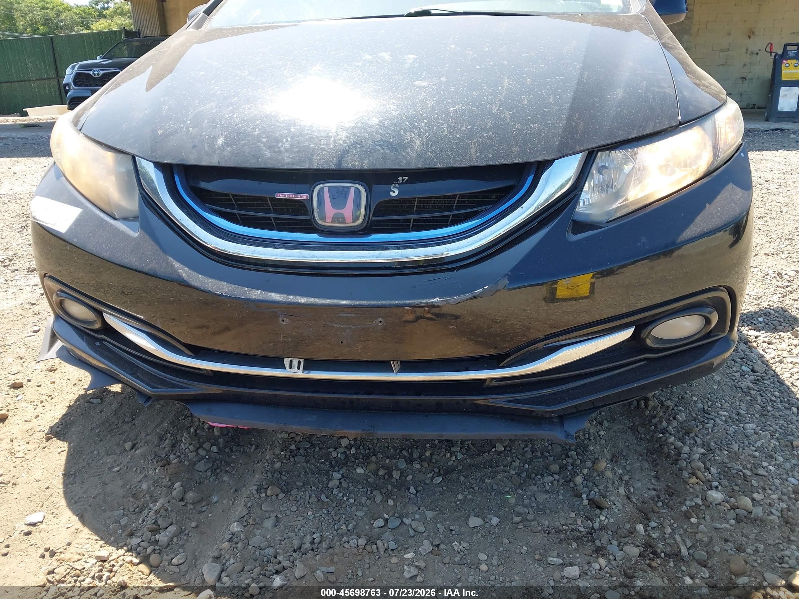 2013 Honda Civic Ex-l Black vin: 19XFB2F97DE222621