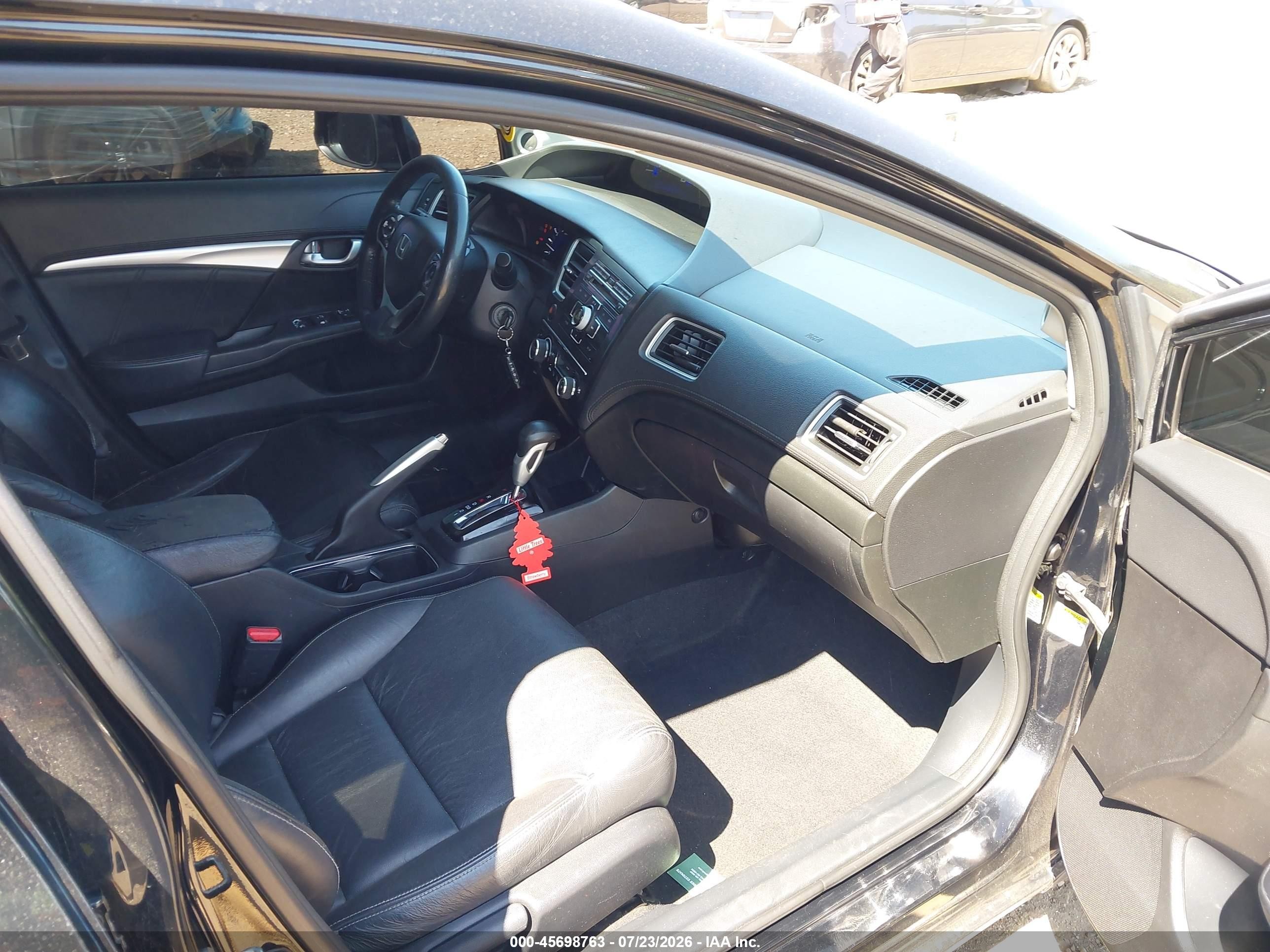 2013 Honda Civic Ex-l Black vin: 19XFB2F97DE222621