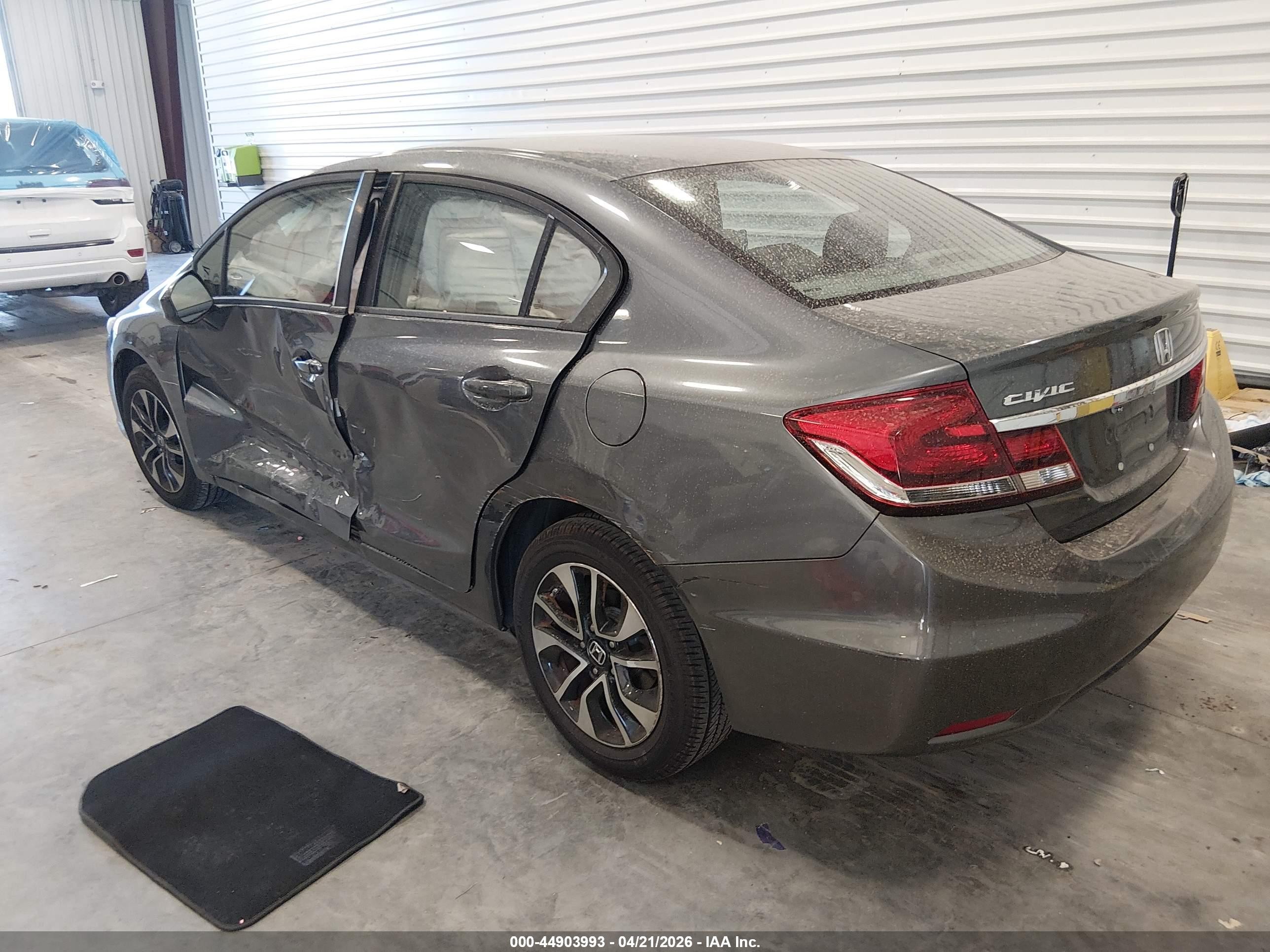 2013 Honda Civic Ex-l Gray vin: 19XFB2F97DE250757