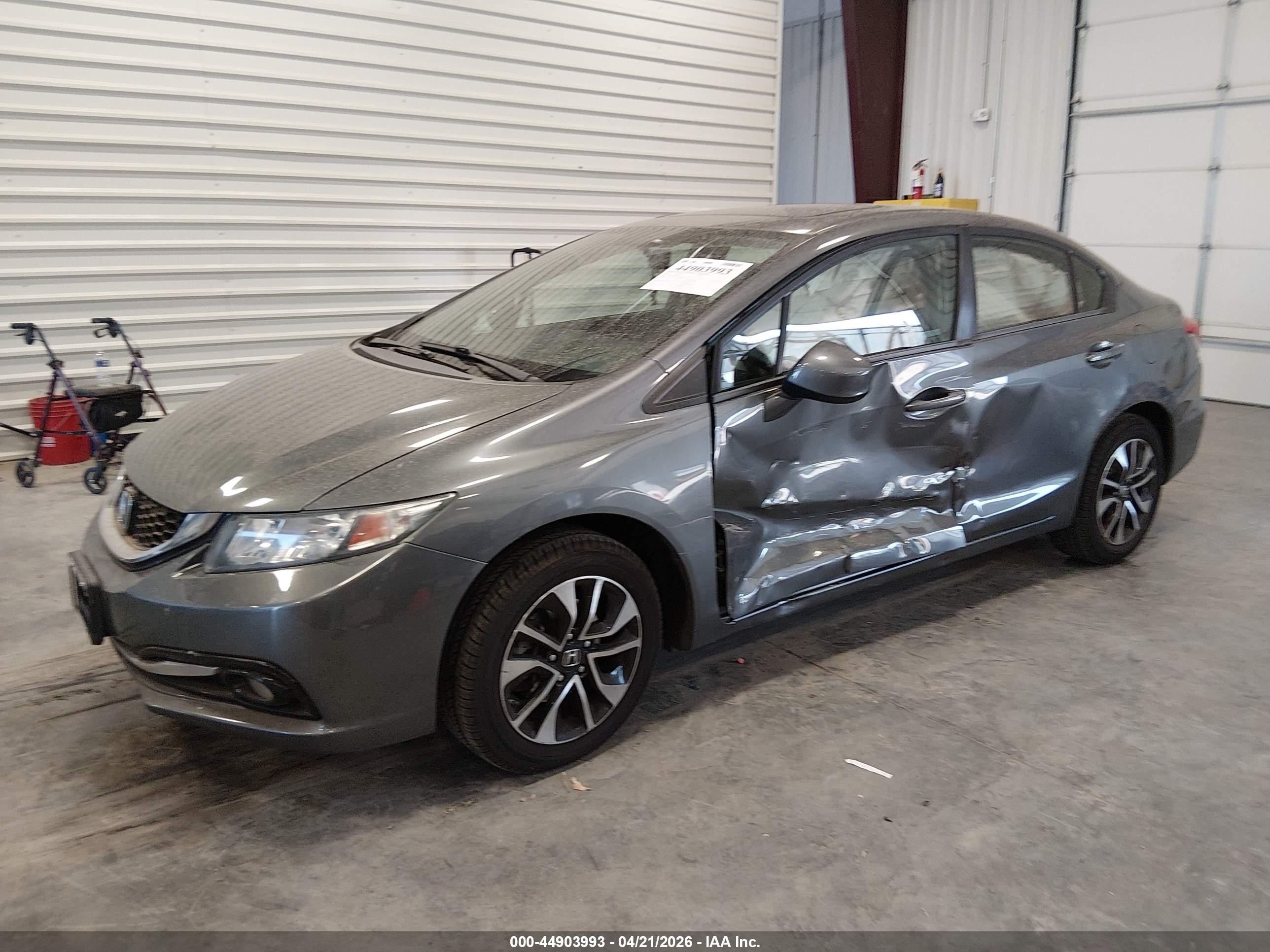 2013 Honda Civic Ex-l Gray vin: 19XFB2F97DE250757