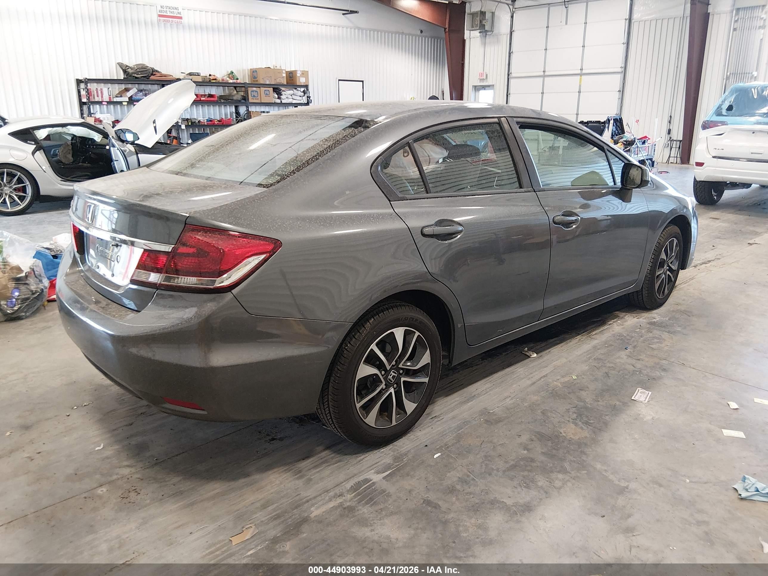 2013 Honda Civic Ex-l Gray vin: 19XFB2F97DE250757