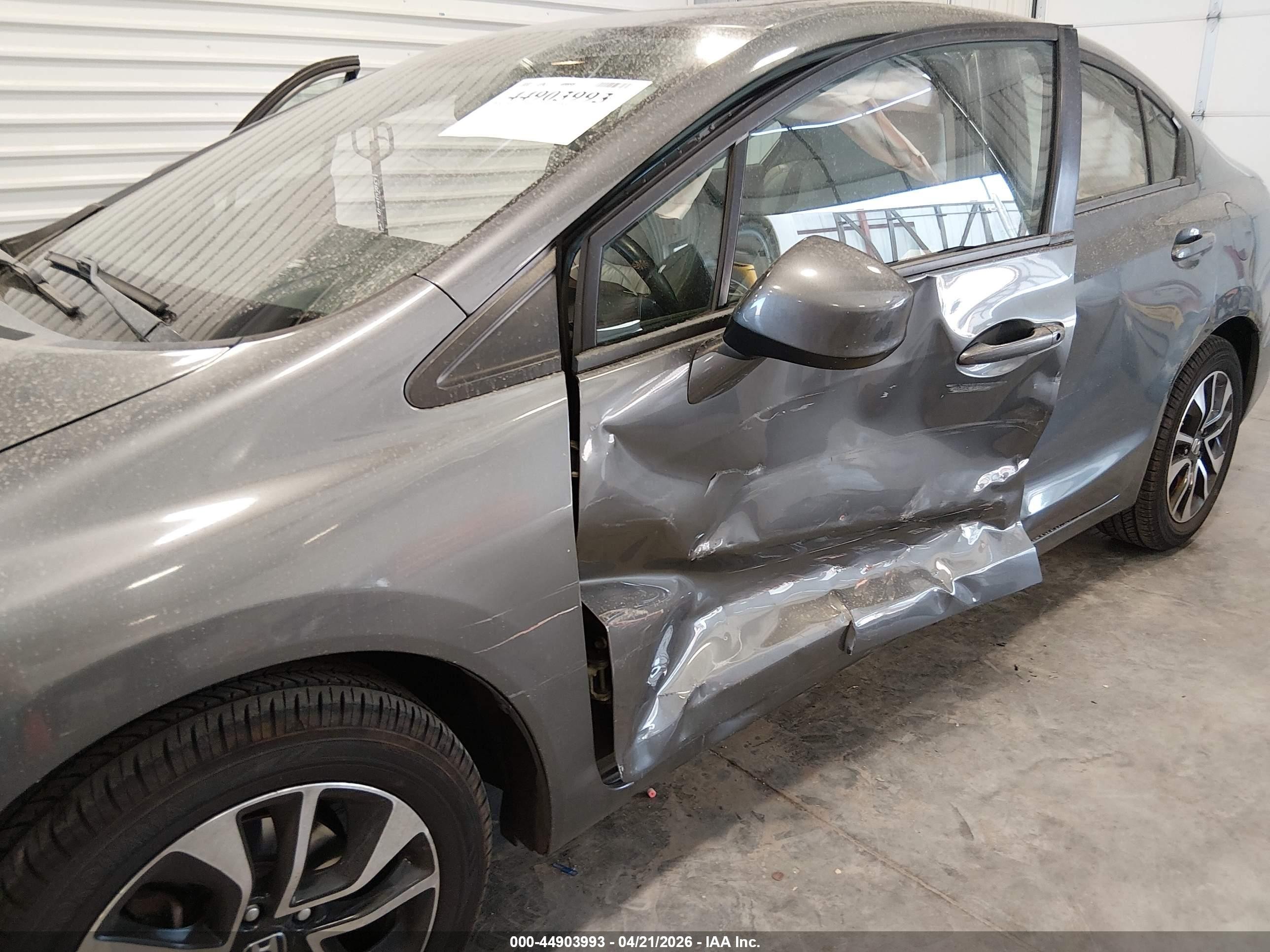 2013 Honda Civic Ex-l Gray vin: 19XFB2F97DE250757