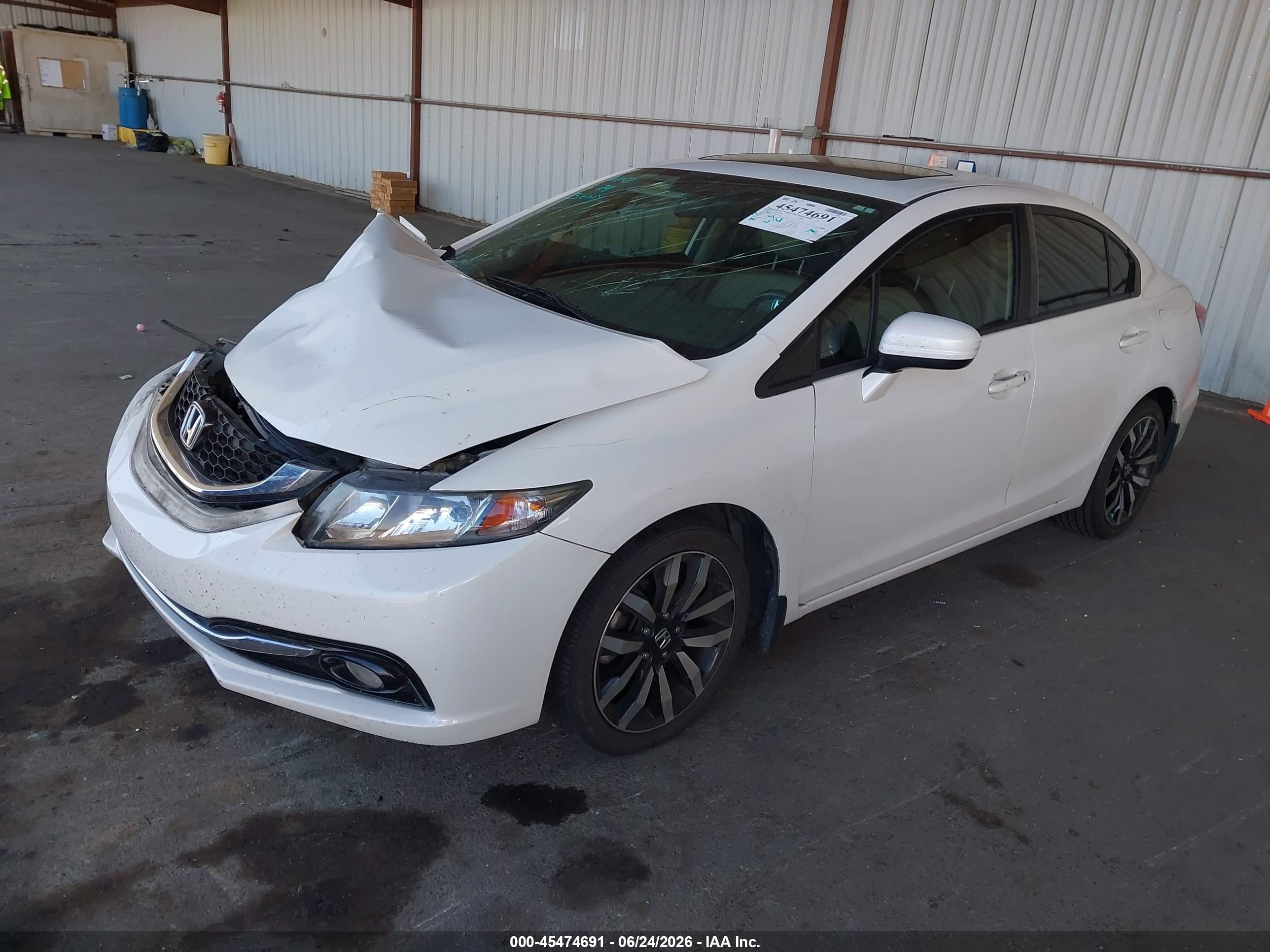 2014 Honda Civic Ex-l White vin: 19XFB2F97EE012540