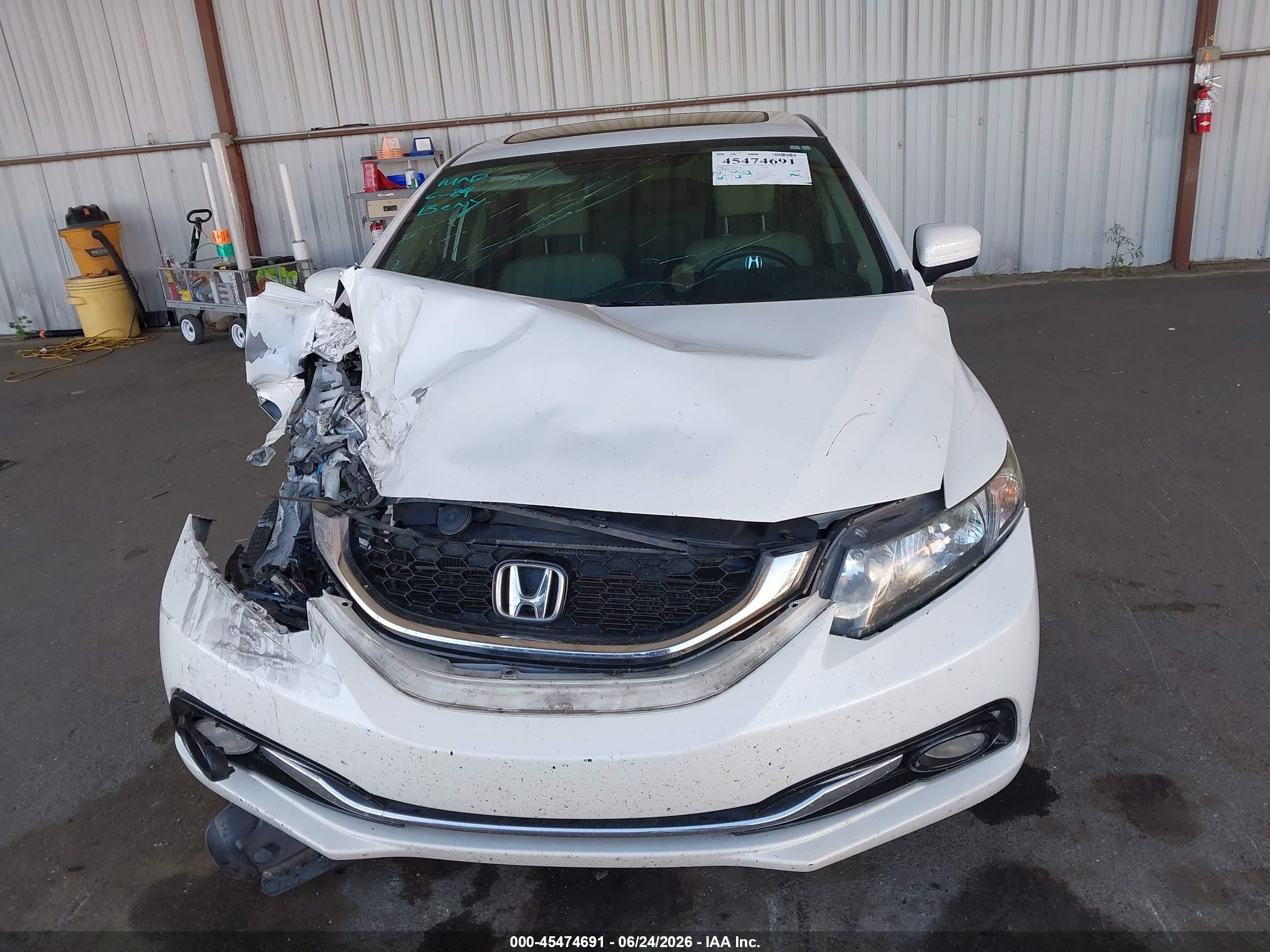 2014 Honda Civic Ex-l White vin: 19XFB2F97EE012540