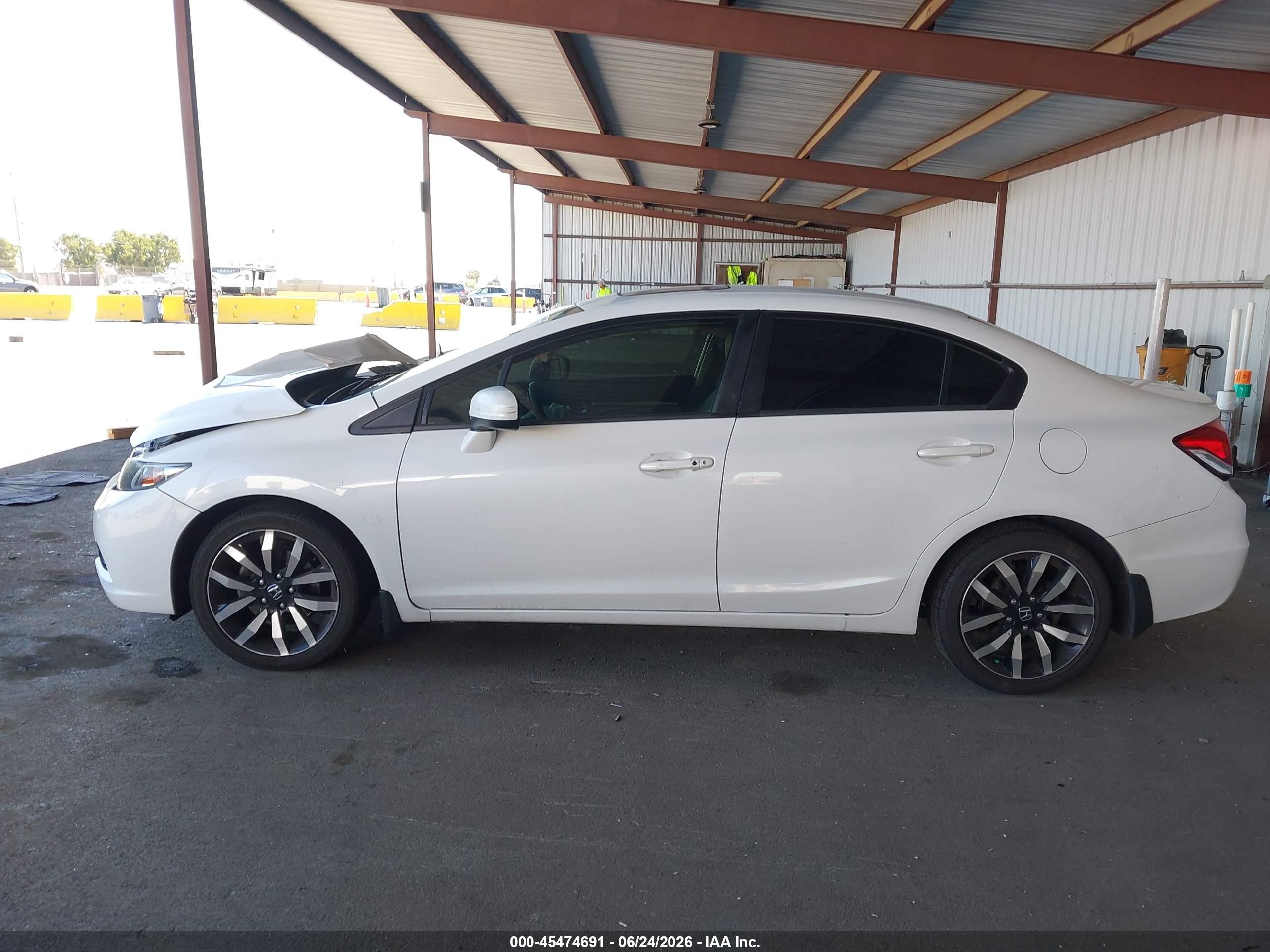 2014 Honda Civic Ex-l White vin: 19XFB2F97EE012540
