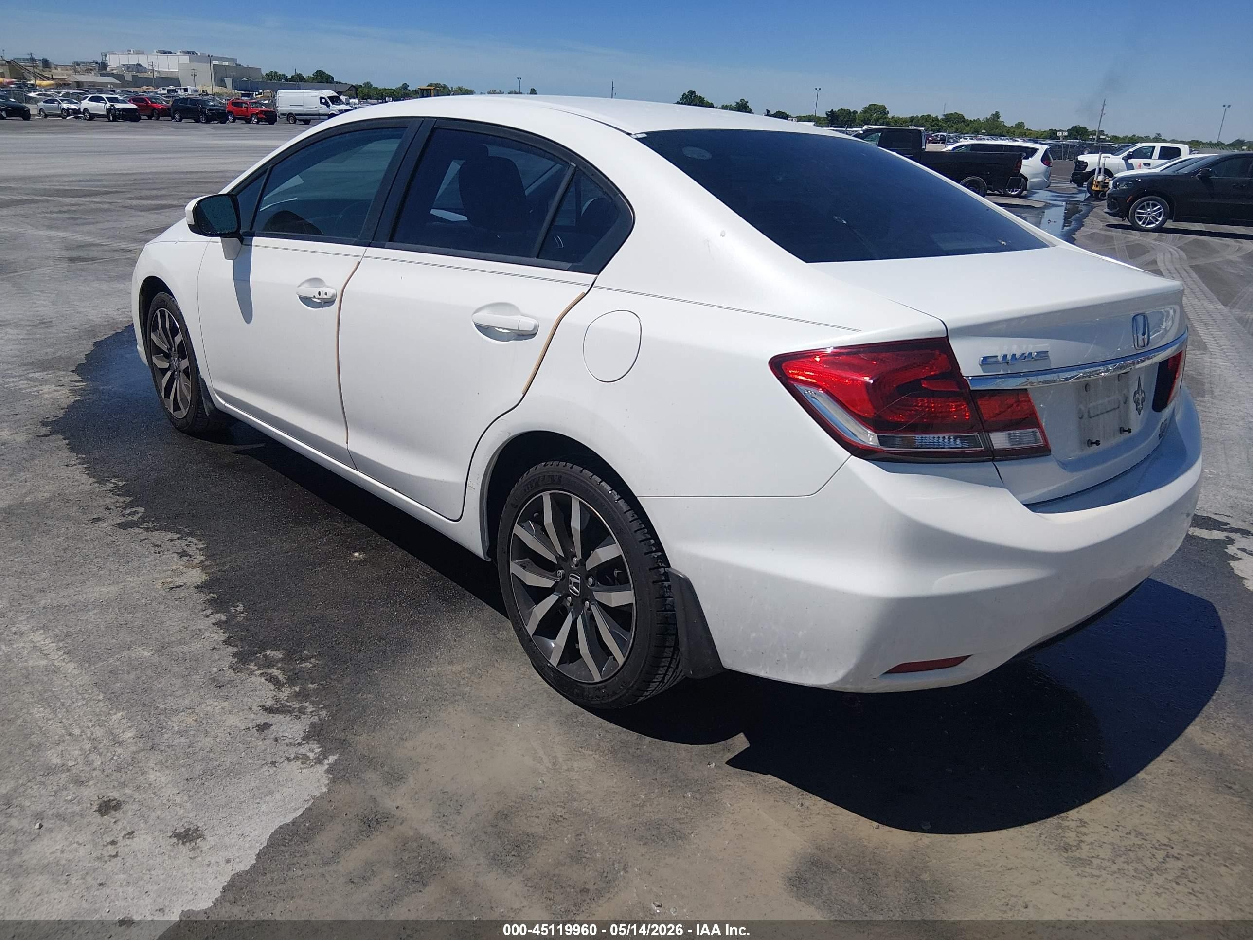2014 Honda Civic Ex-l Белый vin: 19XFB2F97EE048633