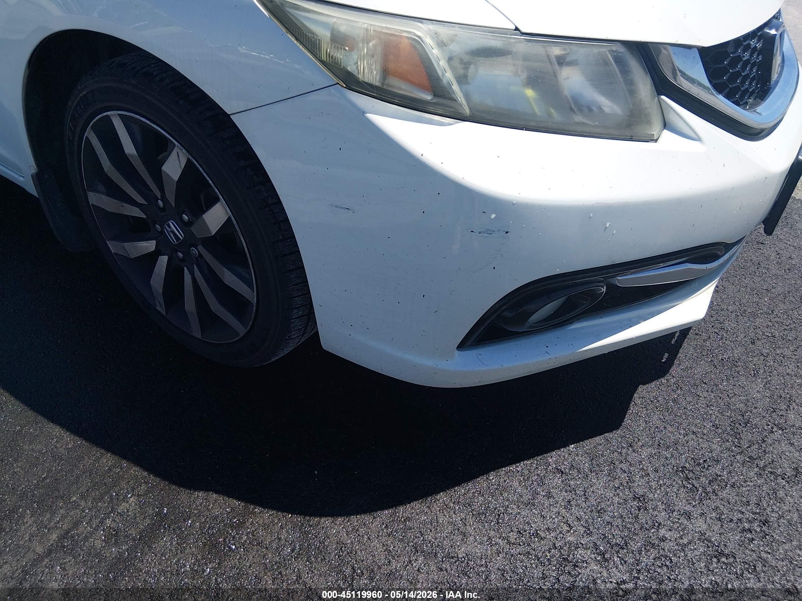 2014 Honda Civic Ex-l Белый vin: 19XFB2F97EE048633