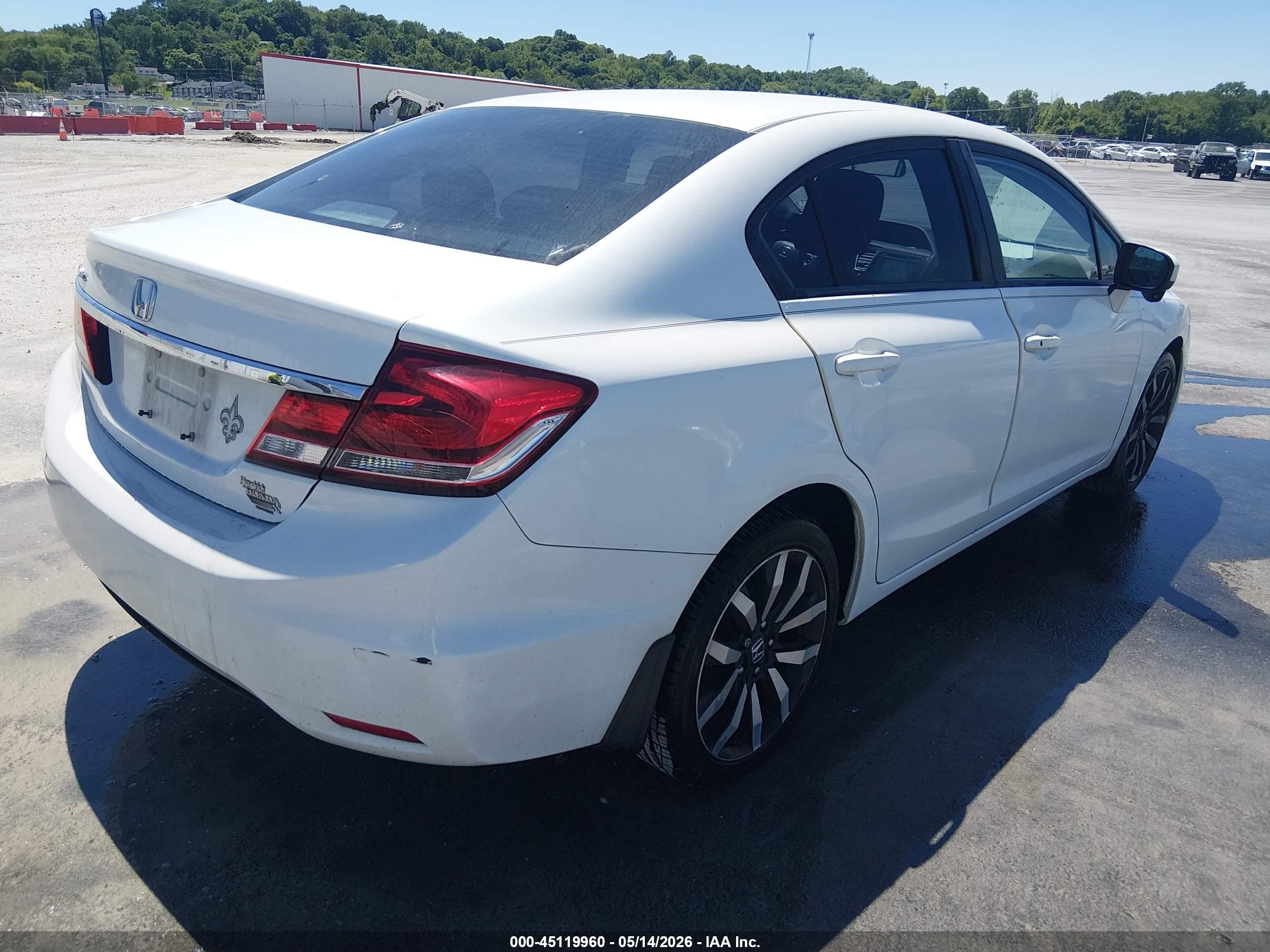 2014 Honda Civic Ex-l Белый vin: 19XFB2F97EE048633