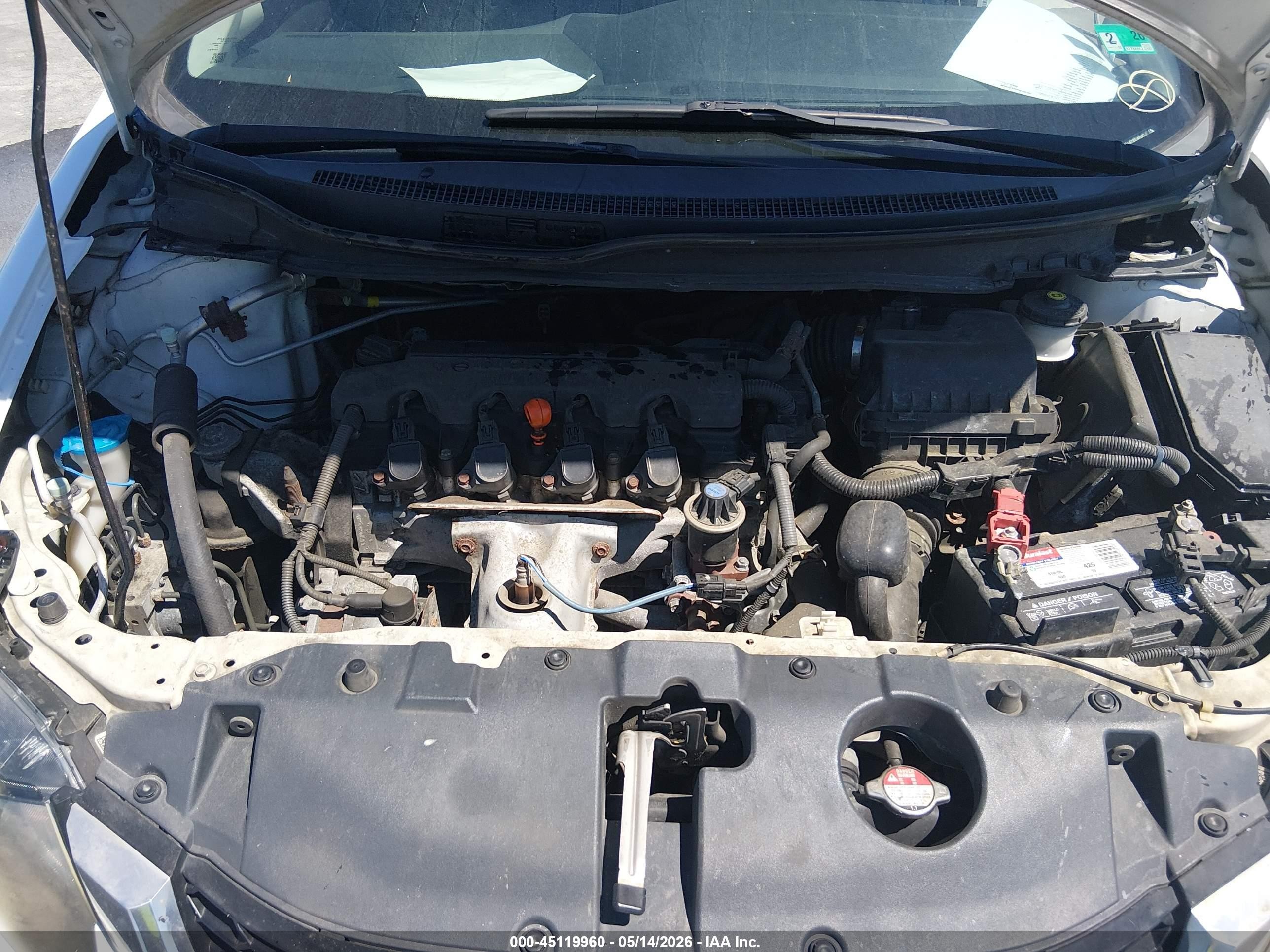2014 Honda Civic Ex-l Белый vin: 19XFB2F97EE048633