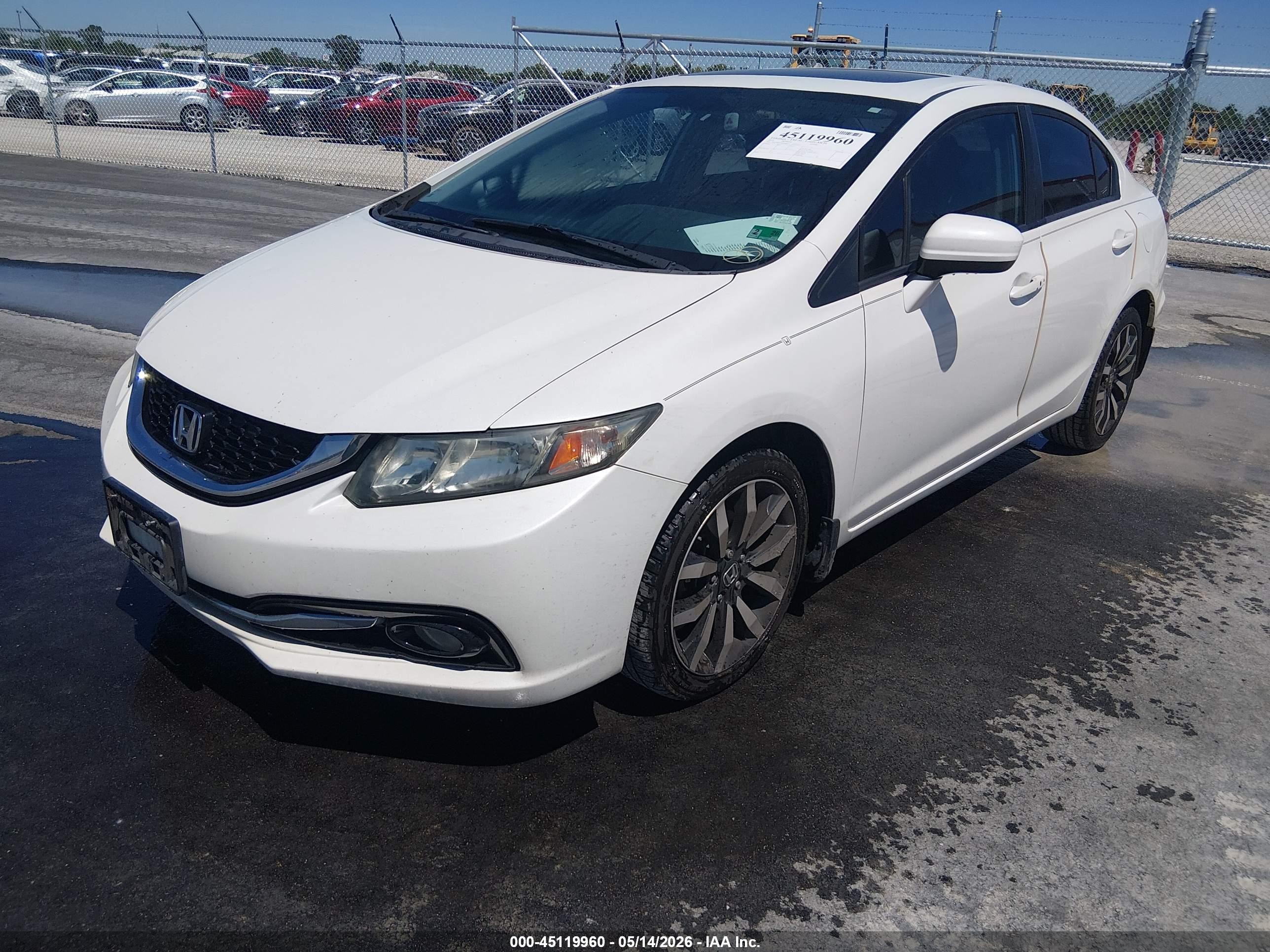 2014 Honda Civic Ex-l Белый vin: 19XFB2F97EE048633