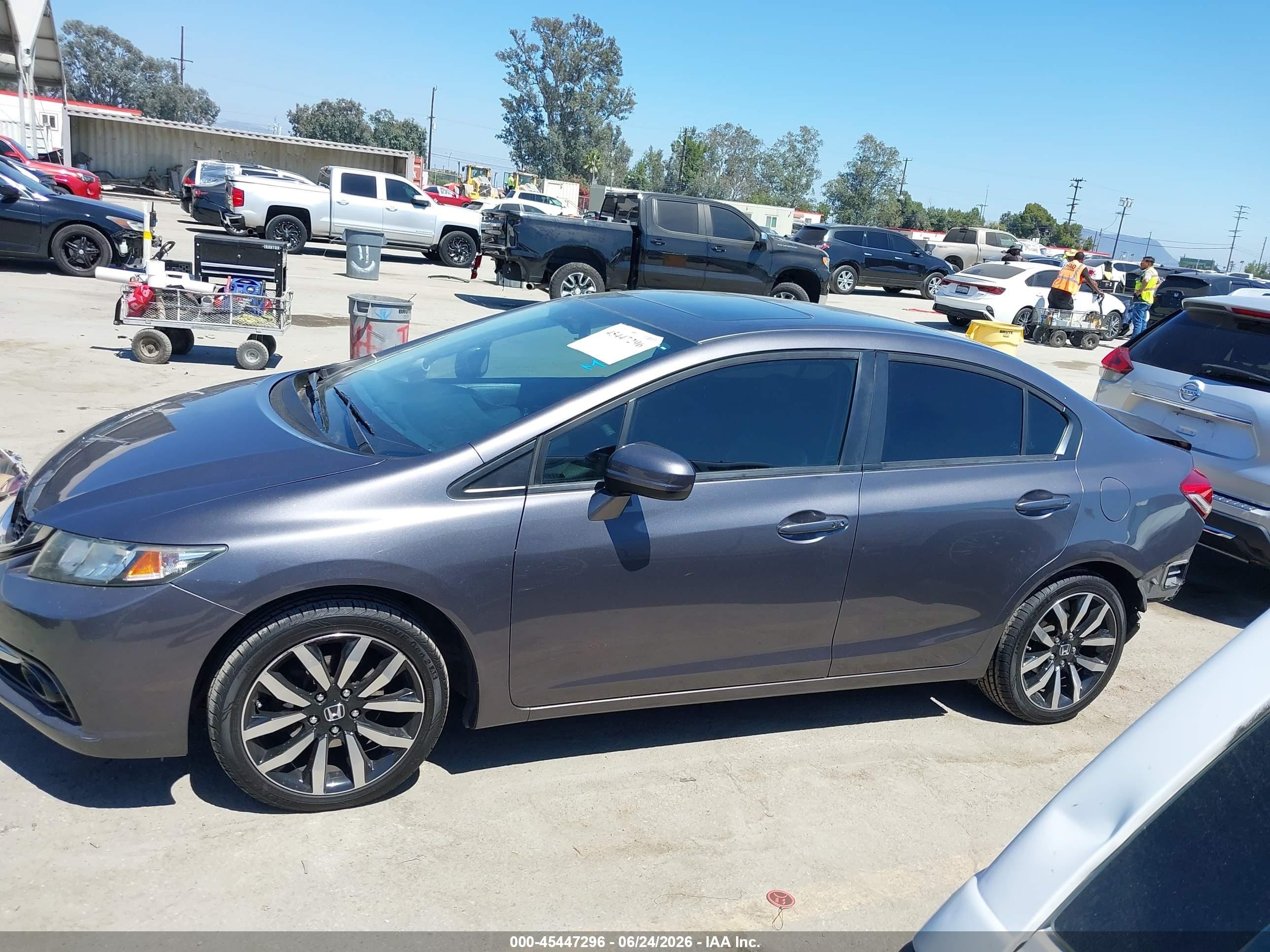2014 Honda Civic Ex-l Gray vin: 19XFB2F97EE225987