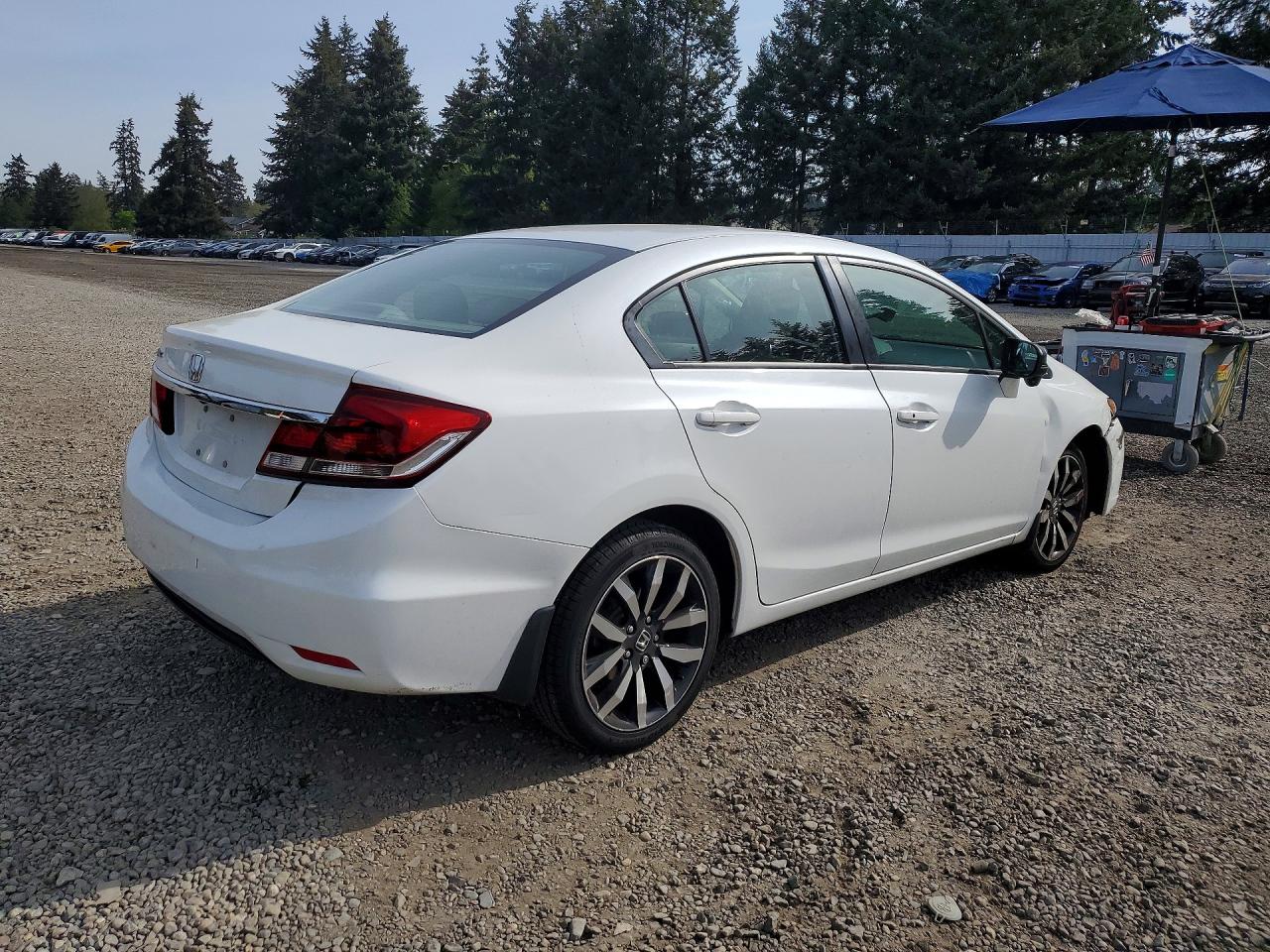 2014 Honda Civic Exl White vin: 19XFB2F97EE241283