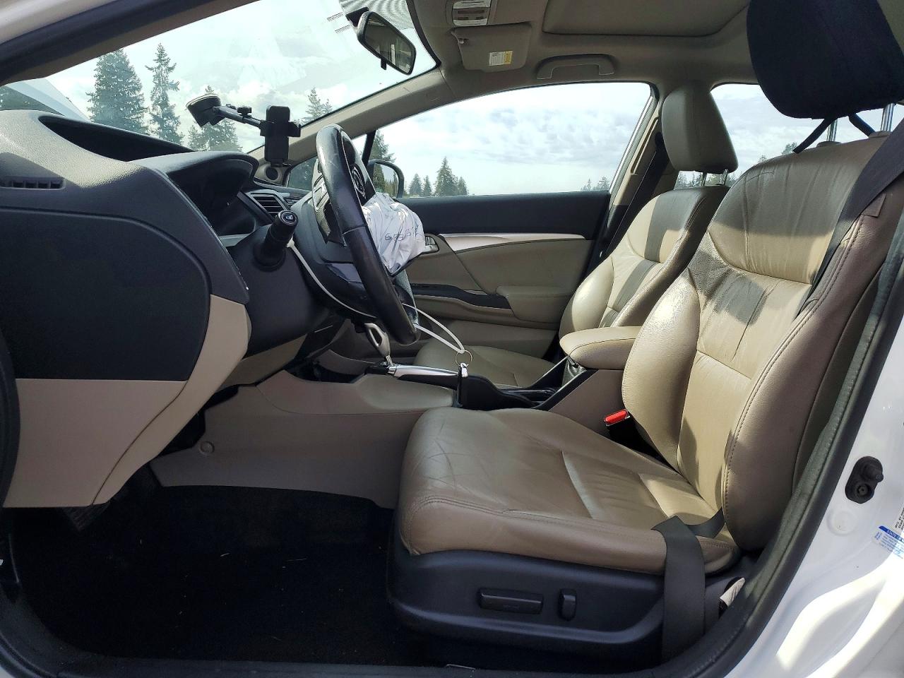 2014 Honda Civic Exl White vin: 19XFB2F97EE241283